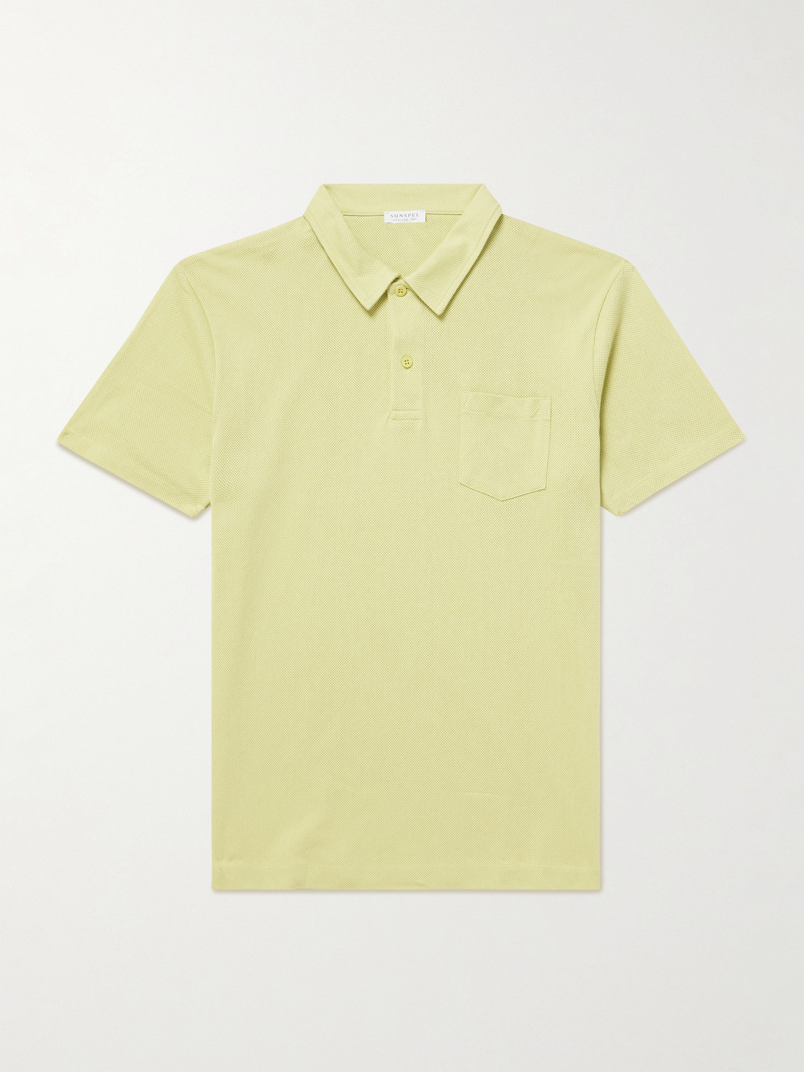 Sunspel Riviera Slim-Fit Supima Cotton-Mesh Polo Shirt - Men
