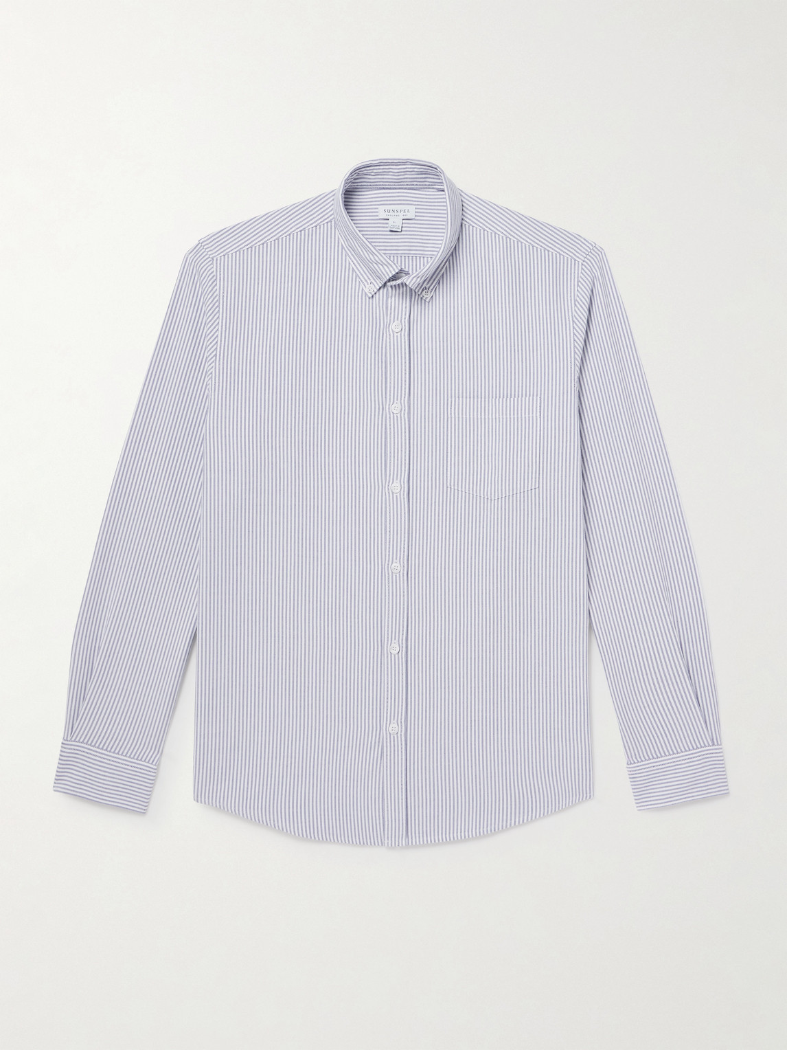 Sunspel Slim-Fit Button-Down Collar Striped Cotton Oxford Shirten