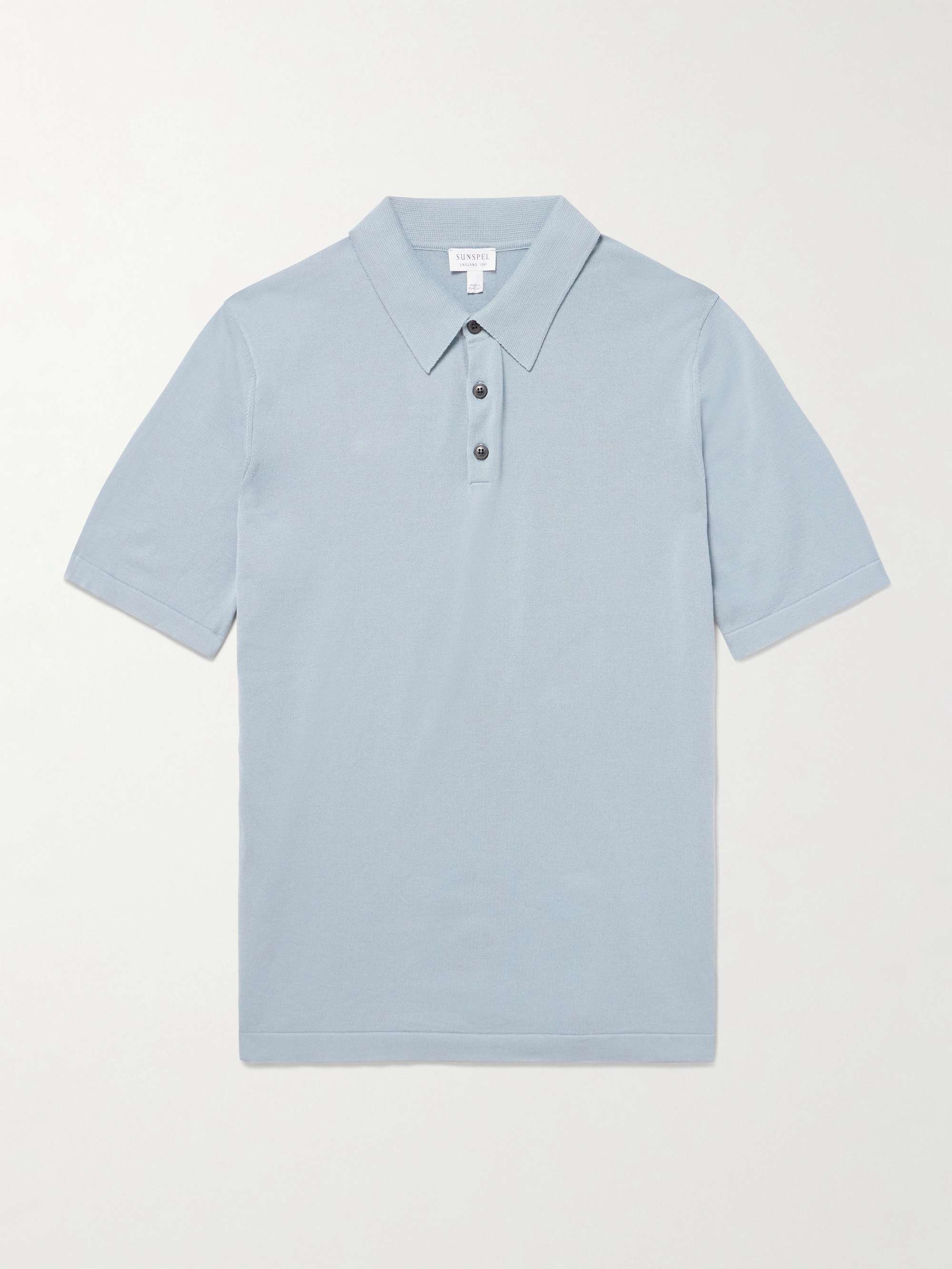 SUNSPEL Slim-Fit Sea Island Cotton Polo Shirt
