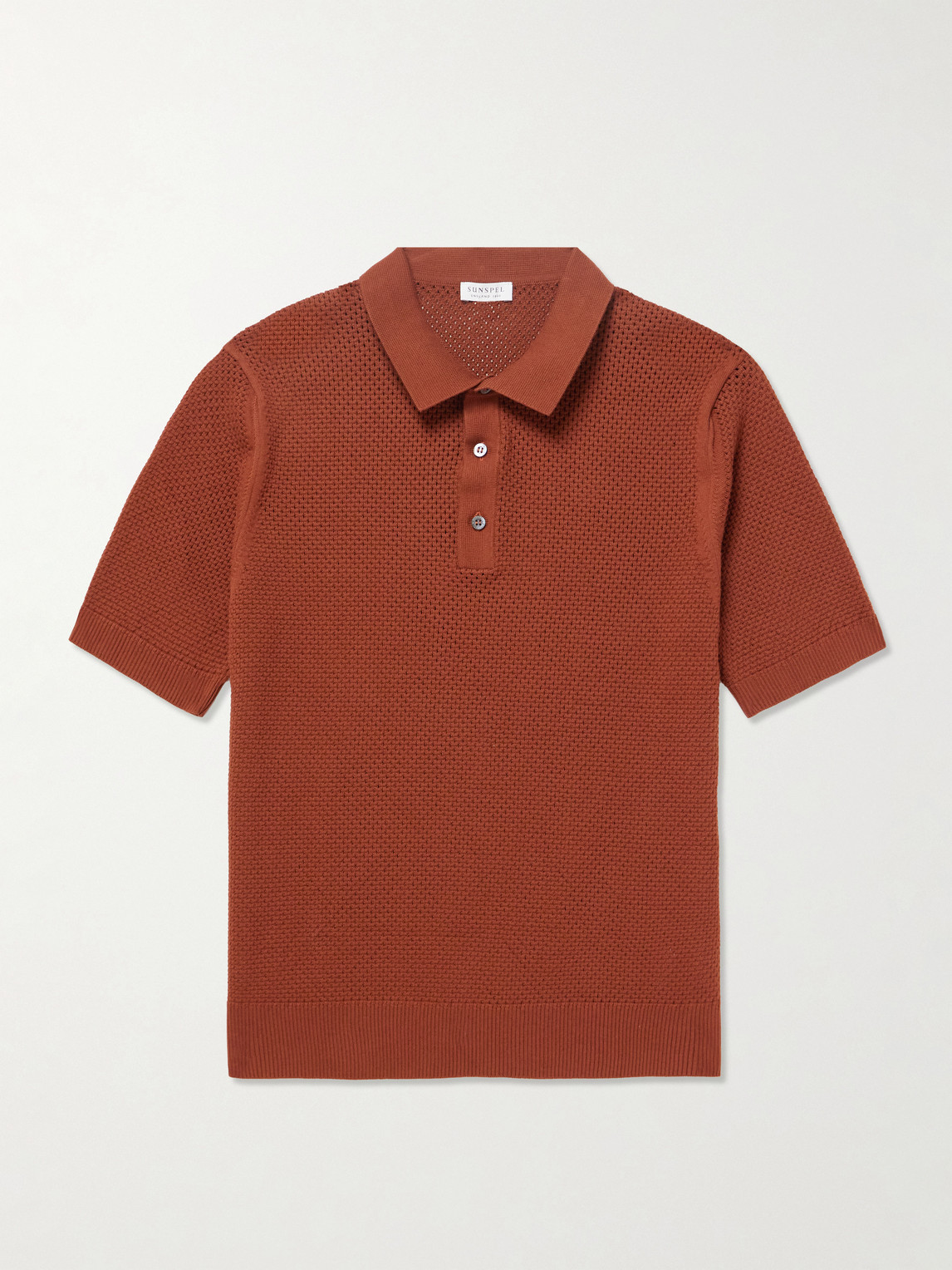 Sunspel Cotton-Mesh Polo hirt - Men