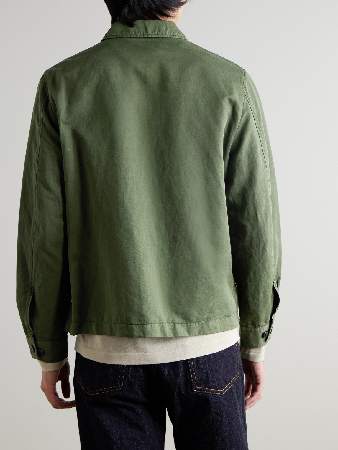  Sunspel - Cotton And Linen-blend Jacket - Men - Green - M 