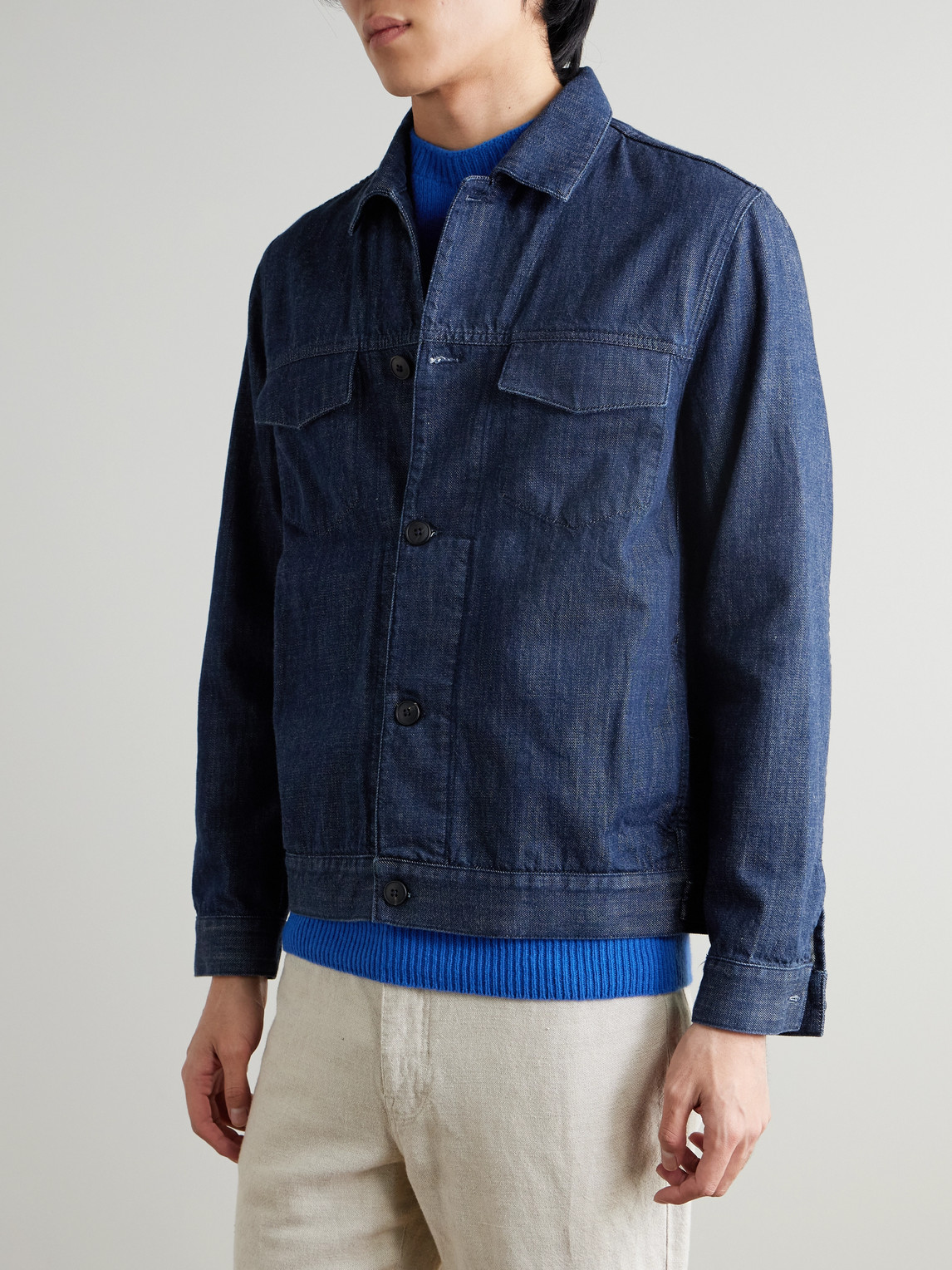 Sunspel Denim Jacket In Blue