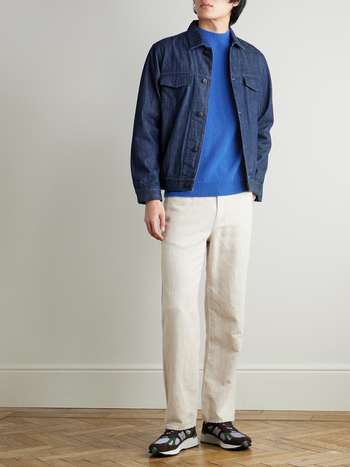 Sunspel Denim Jacket In Blue