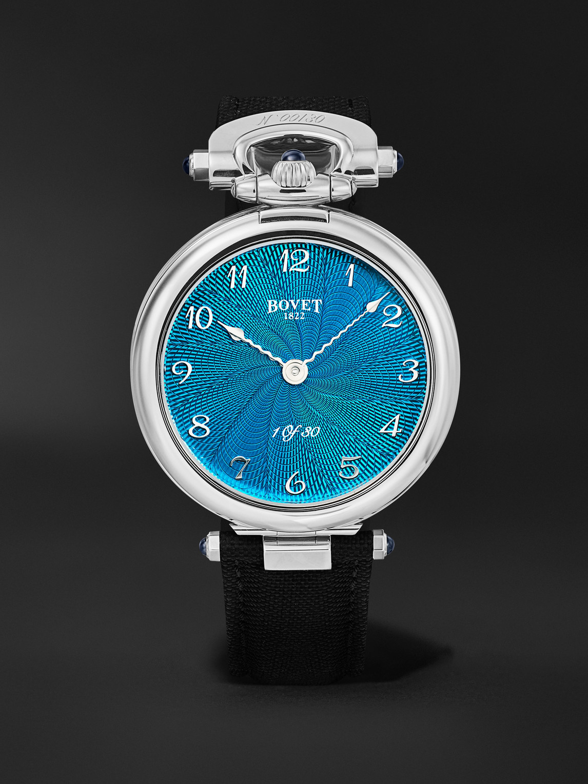 Bovet – Monsieur BOVET Limited Edition Hand-Wound 43mm Titanium and Canvas Watch, Ref. No. AI43032