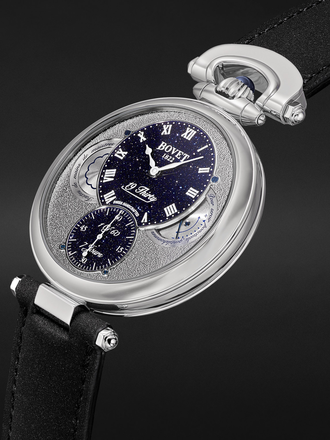  Bovet - 19thirty Limited Edition Hand-wound 42mm Stainless Steel Watch, Ref. No. Nts0115 - Men - Blue 