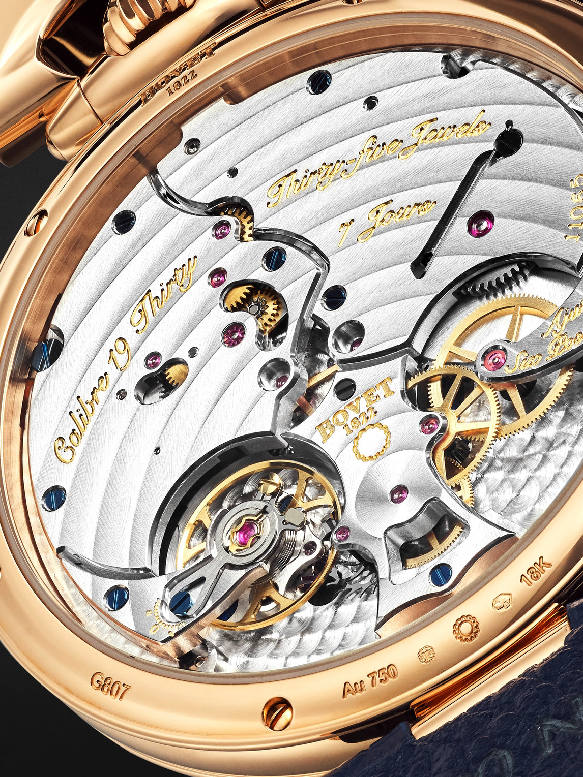  Bovet - 19thirty Hand-wound 42mm 18-karat Red Gold, Meteorite And Alligator Watch, Ref. No. Ntr0099 - Men - Blue 