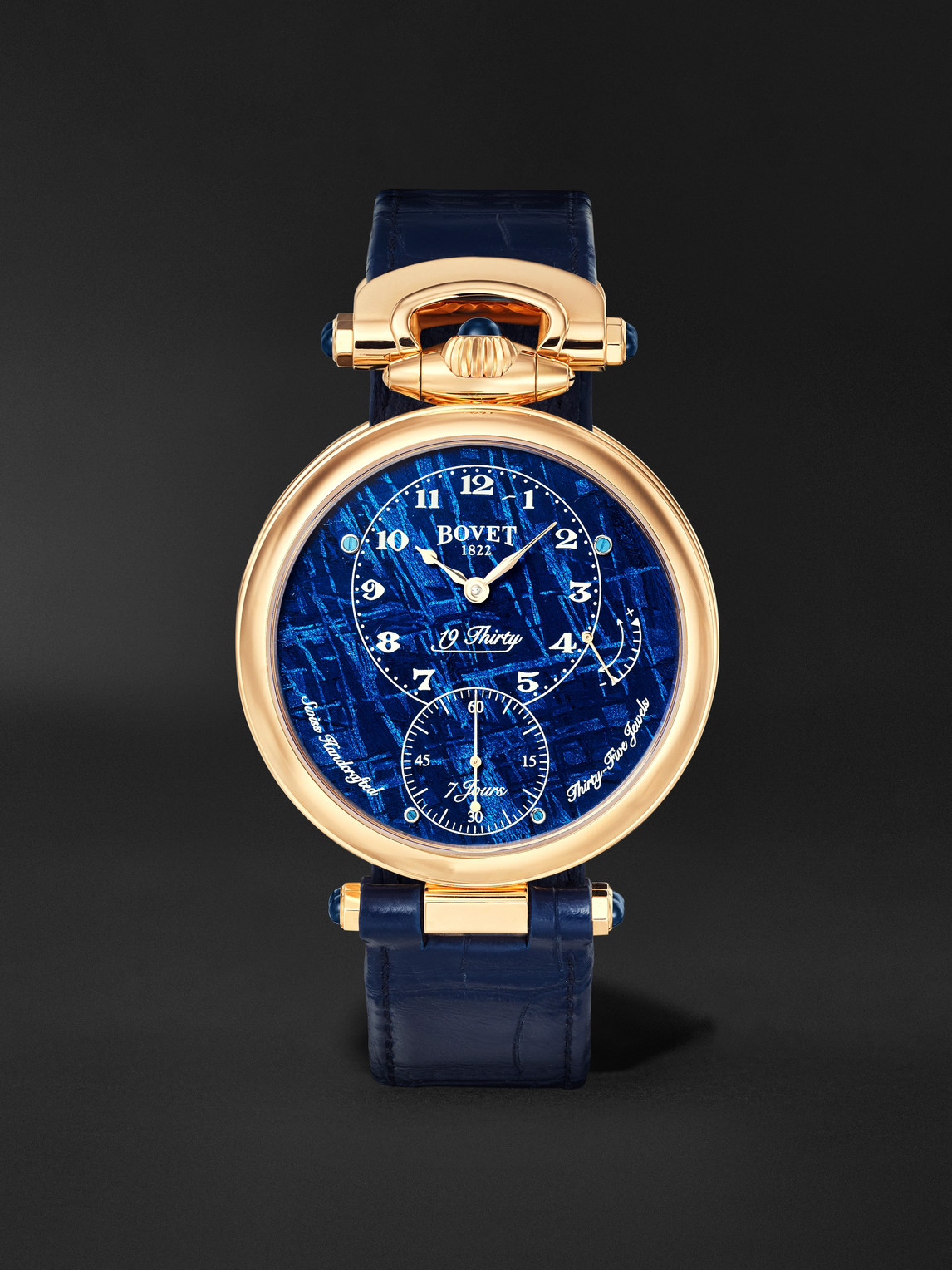 Bovet – 19Thirty Hand-Wound 42mm 18-Karat Red Gold, Meteorite and Alligator Watch, Ref. No. NTR0099
