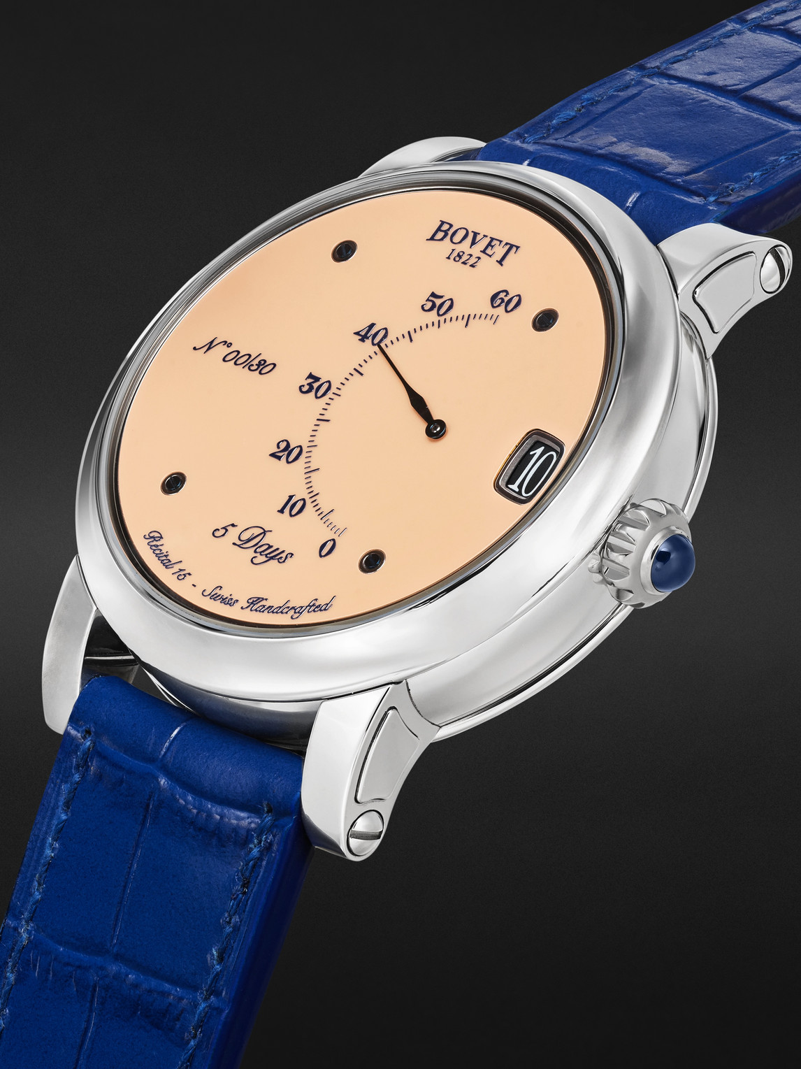  Bovet - Récital 15 Limited Edition Hand-wound 42mm Titanium And Leather Watch, Ref. No. R150021 - Men - Pink 