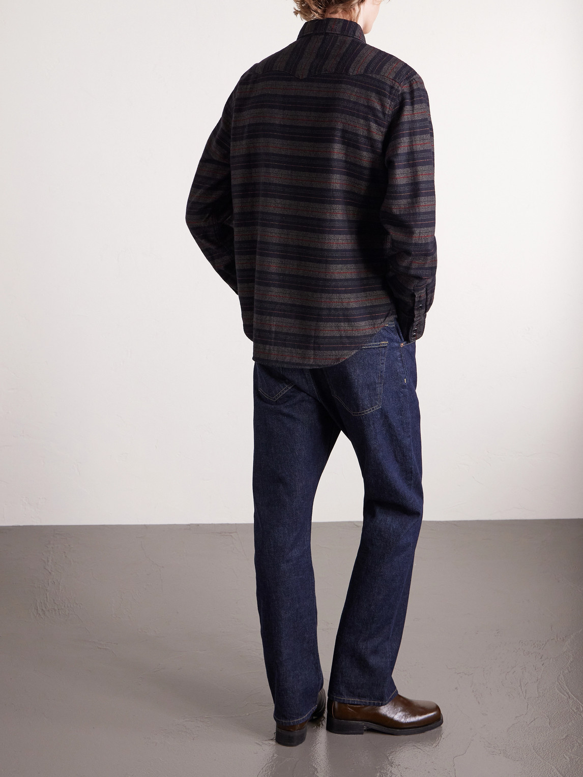  Rrl - Striped Cotton-twill Shirt - Men - Blue - M 
