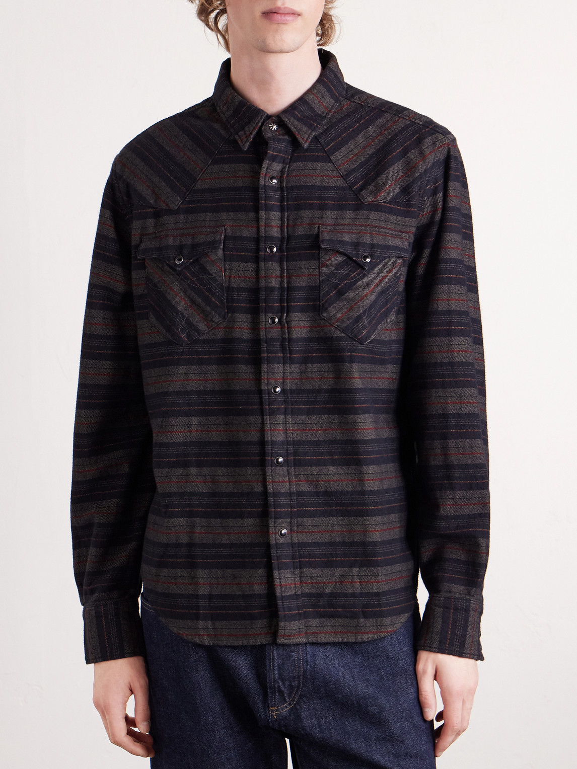  Rrl - Striped Cotton-twill Shirt - Men - Blue - M 