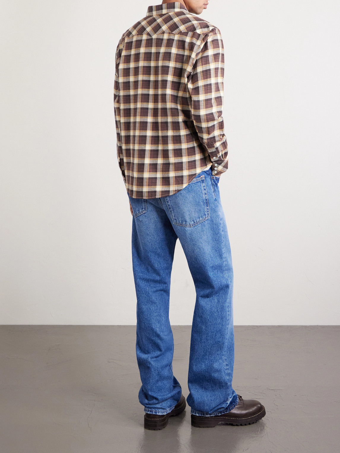  Rrl - Checked Cotton-twill Shirt - Men - Brown - S 