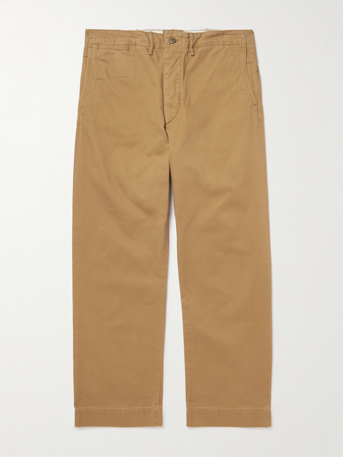 Rrl Straight-leg Cotton-twill Chinos In Brown