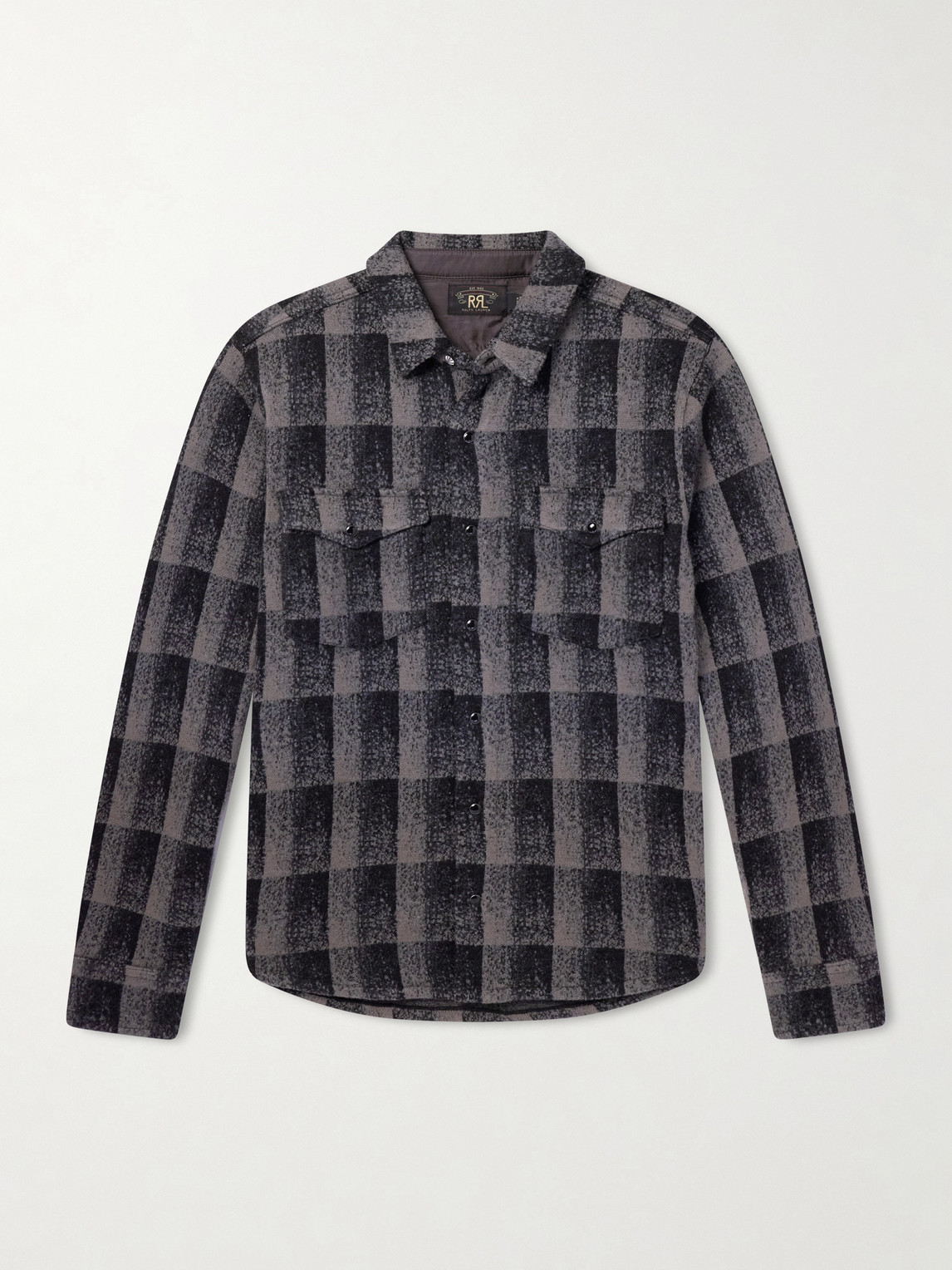 Rrl Checked Wool And Cashmere-blend Overshirt In Multi