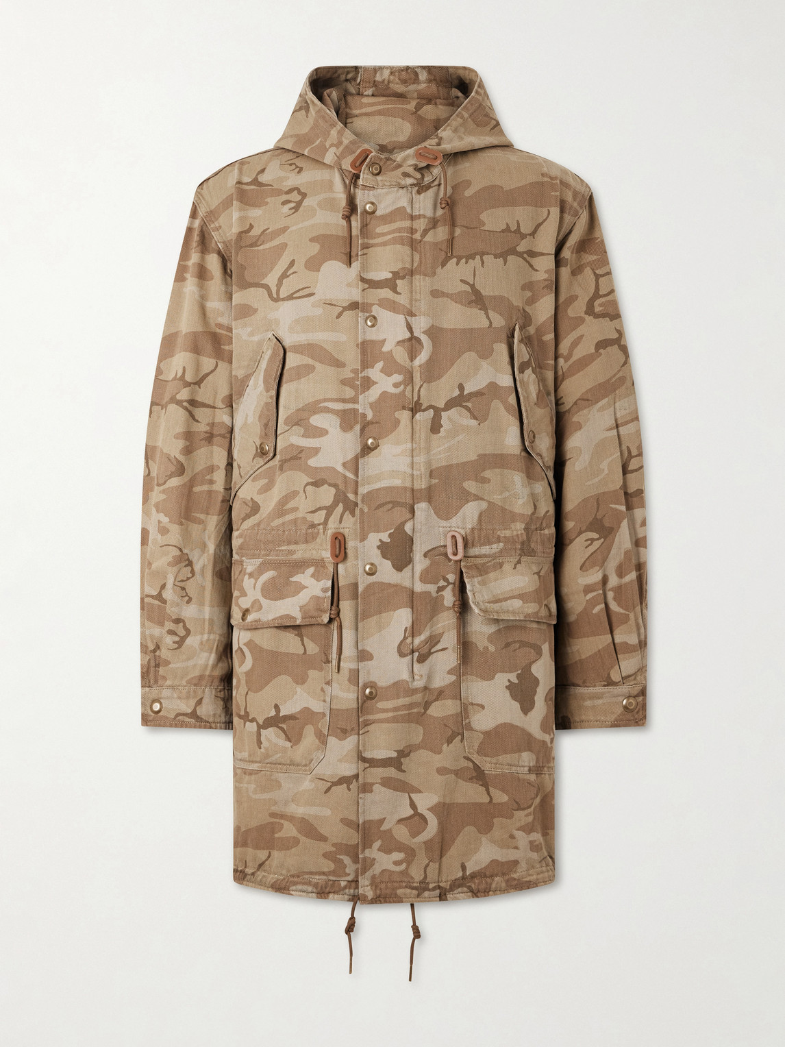 RRL Pershing Camouflage-Print Denim Hooded Parka - Men