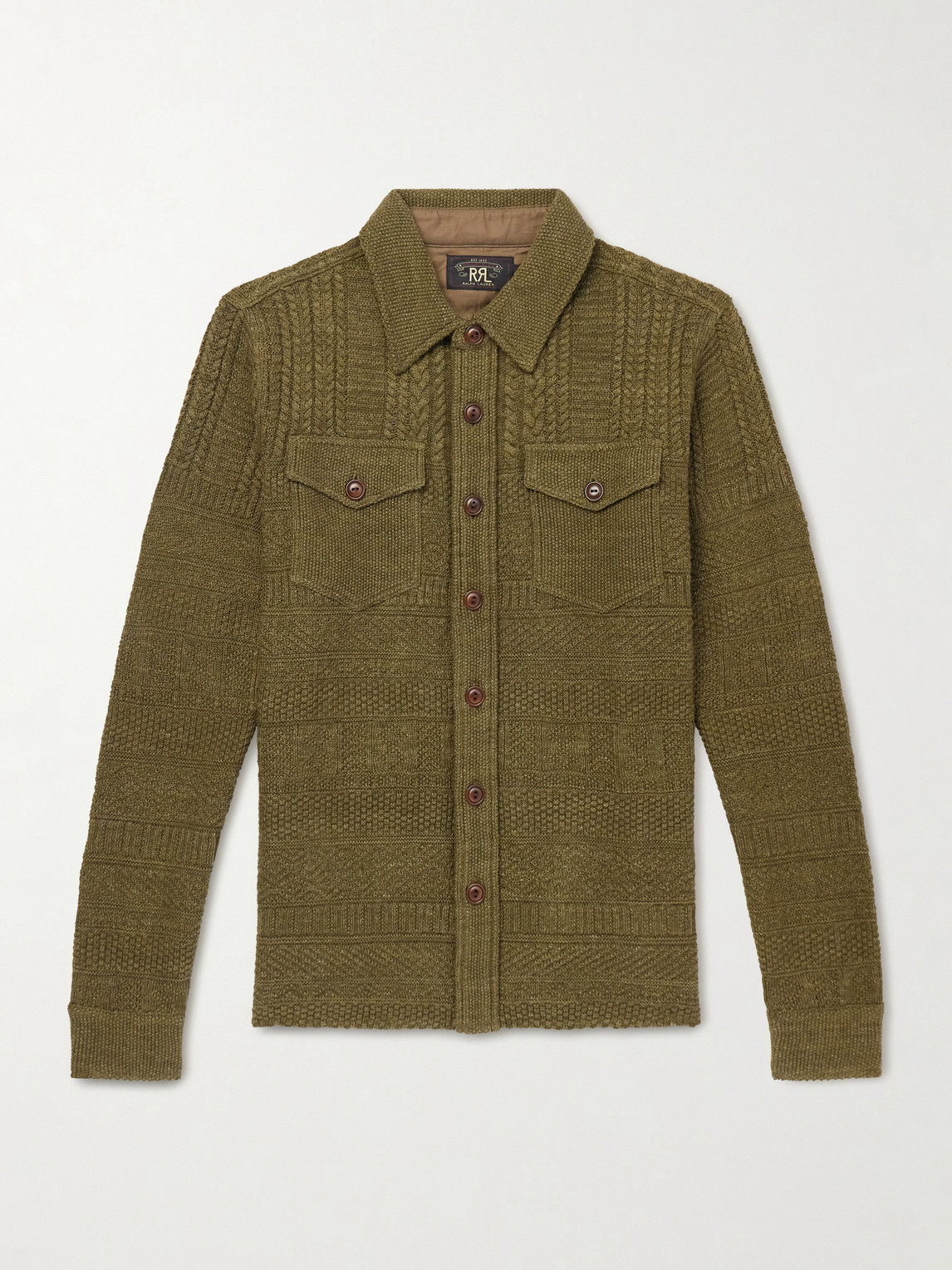 RRL – Jacquard-Knit Cotton and Wool-Blend Cardigan