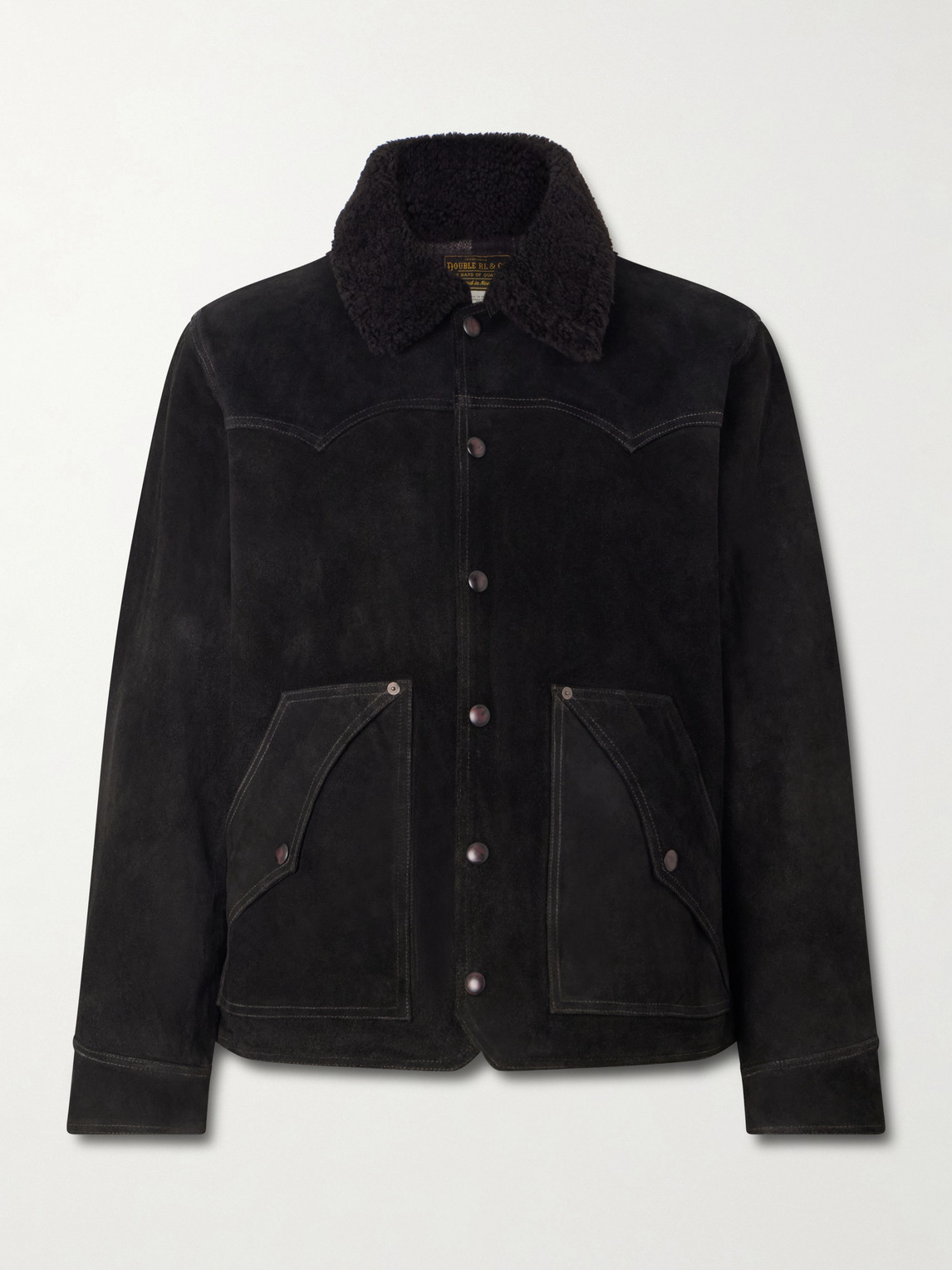RRL – Shearling-Trimmed Suede Jacket