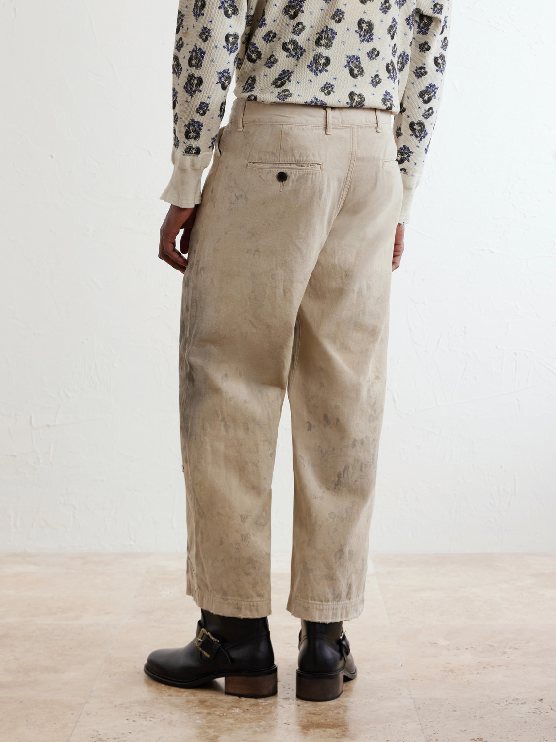 Enfants Riches Déprimés - Straight-Leg Distressed Cotton And Linen-Blend Trousers