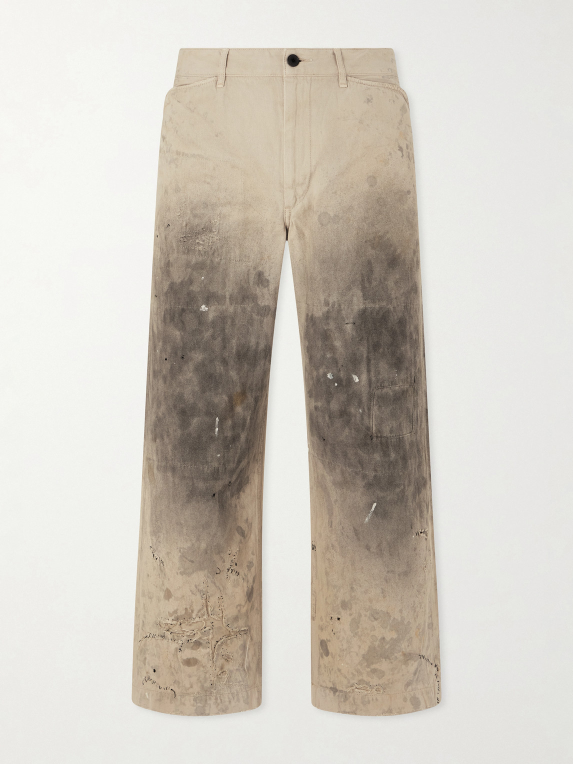 Enfants Riches Déprimés Straight-Leg Distressed Cotton and Linen-Blend Trousers - Men | Thumbnail 7 Enfants Riches Déprimés Straight-Leg Distressed Cotton and Linen-Blend Trousers - Men | Thumbnail 7