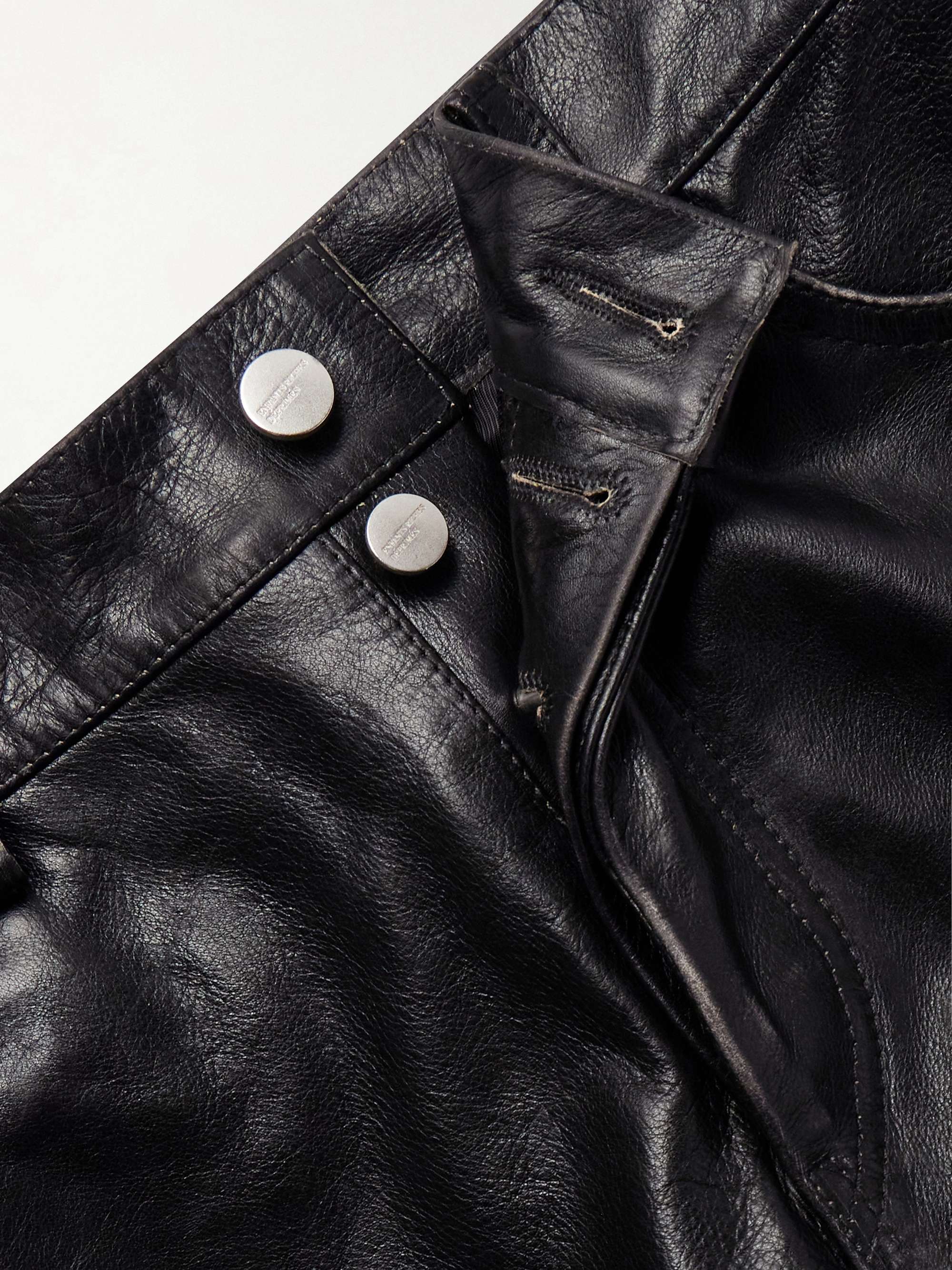 ENFANTS RICHES DÉPRIMÉS Tommy Tonsil Straight-Leg Leather Trousers