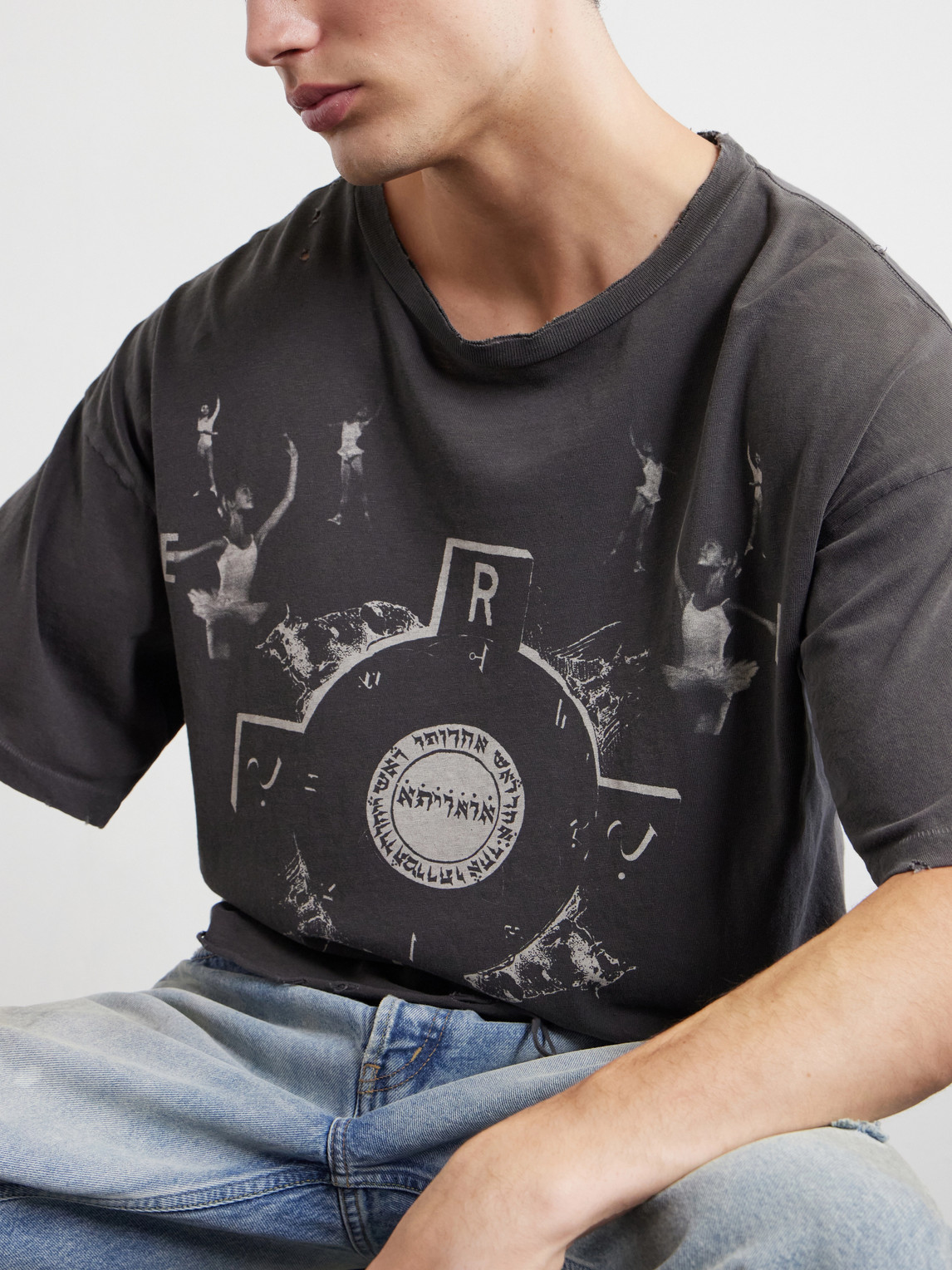 Enfants Riches Déprimés Bed Of Nails Distressed Printed Cotton-Jersey T-Shirt - Men | Thumbnail 5 Enfants Riches Déprimés Bed Of Nails Distressed Printed Cotton-Jersey T-Shirt - Men | Thumbnail 5