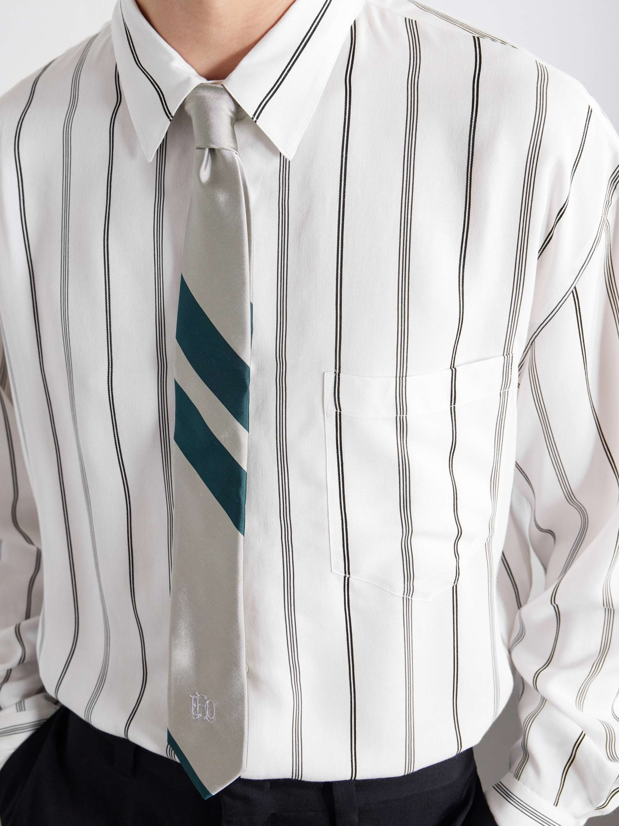 ENFANTS RICHES DÉPRIMÉS Henri's Everyday Striped Silk-Blend Satin