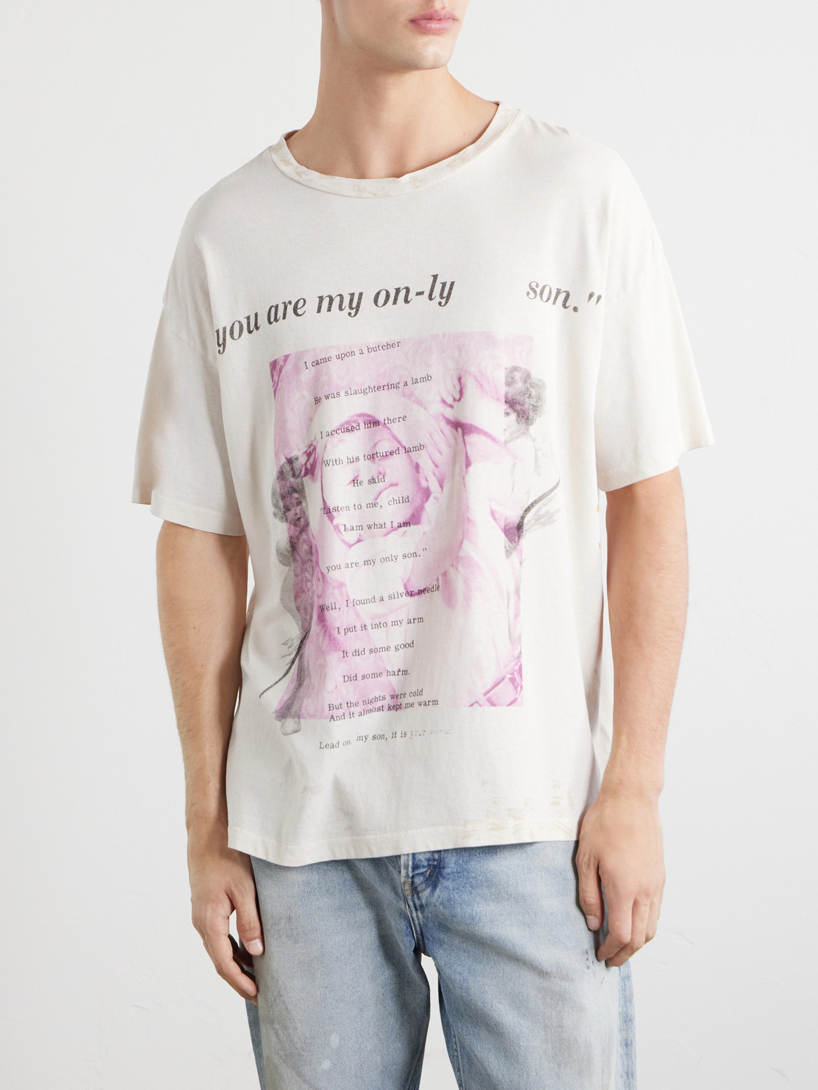 Enfants Riches Déprimés Only Son Distressed Printed Cotton-Jersey T-Shirt - Men | Thumbnail 3 Enfants Riches Déprimés Only Son Distressed Printed Cotton-Jersey T-Shirt - Men | Thumbnail 3