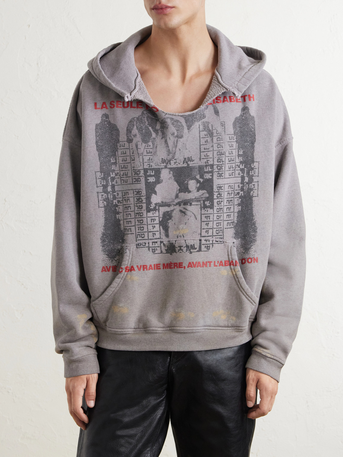 Enfants Riches Déprimés Photo D’Elisabeth Distressed Printed Cotton-Jersey Hoodie - Men | Thumbnail 3 Enfants Riches Déprimés Photo D’Elisabeth Distressed Printed Cotton-Jersey Hoodie - Men | Thumbnail 3