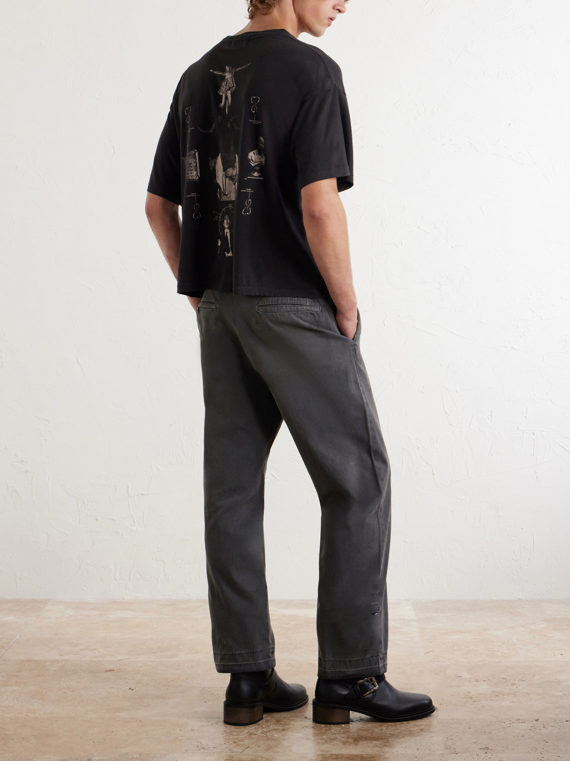 Enfants Riches Déprimés - Antique Work Straight-Leg Distressed Cotton Trousers