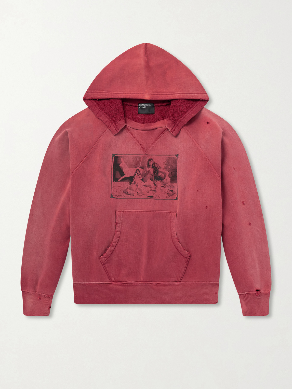 Enfants Riches Déprimés Oklahoma City Church Afterhood Distressed Printed Cotton-Jersey Hoodie - Men