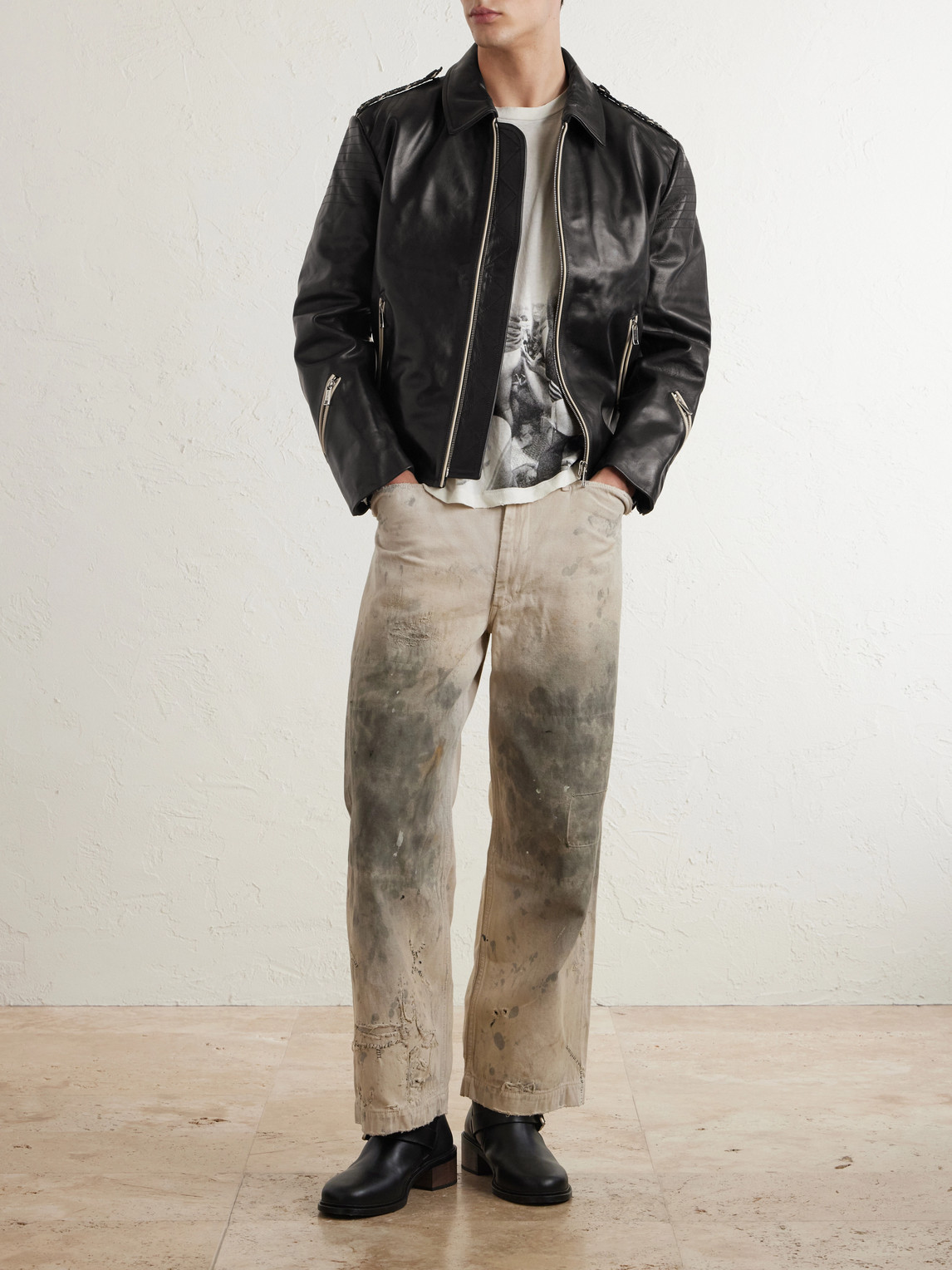 Enfants Riches Déprimés Afterlife Leather Jacket - Men | Thumbnail 2 Enfants Riches Déprimés Afterlife Leather Jacket - Men | Thumbnail 2