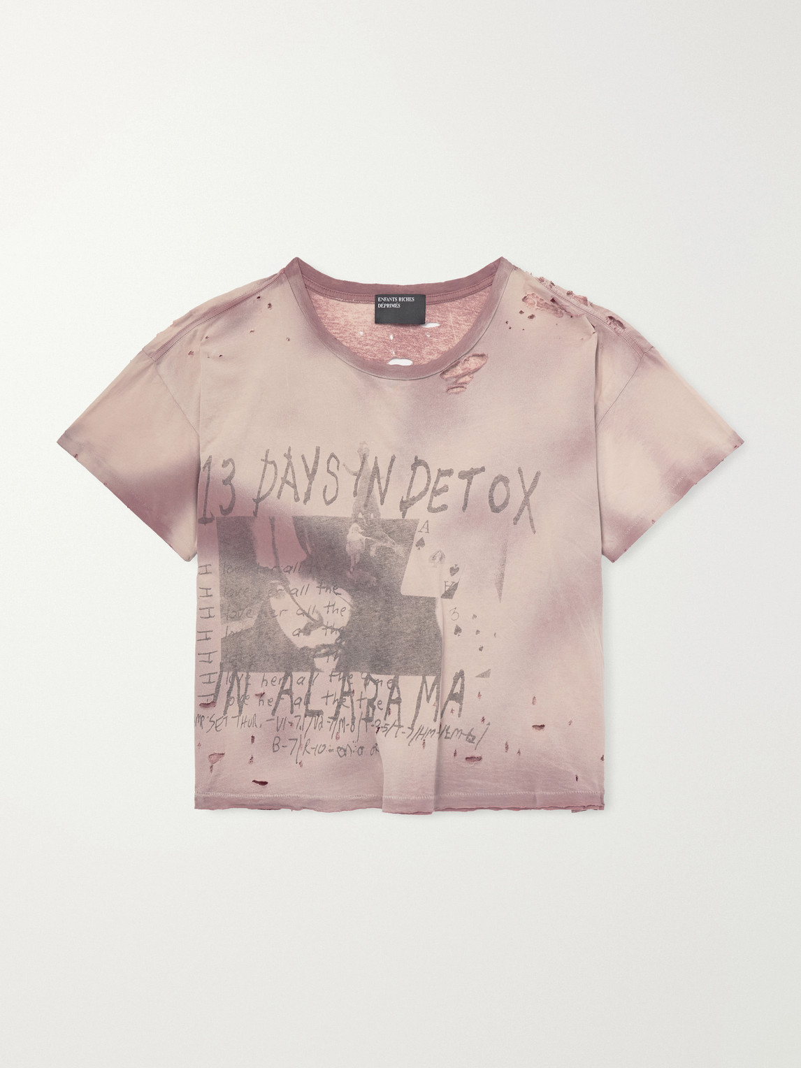 Enfants Riches Déprimés 13 Day in Detox Distressed Printed Cotton-Jersey T-Shirt - Men