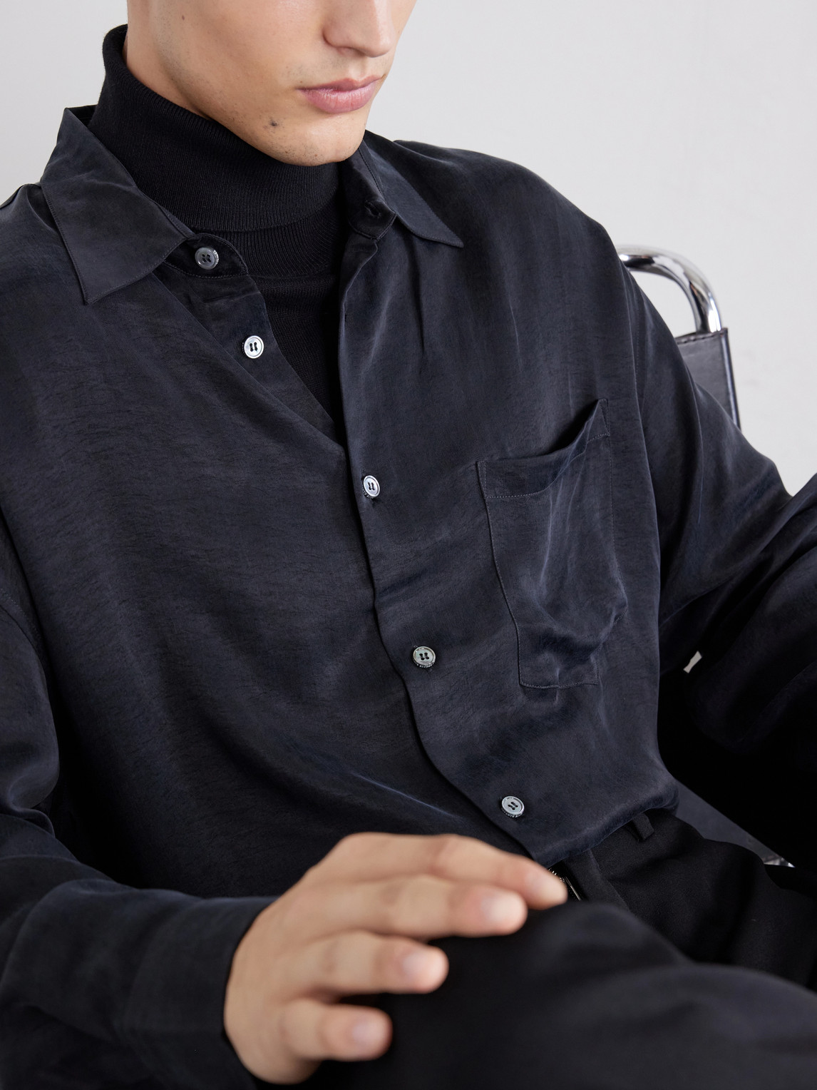 Enfants Riches Déprimés - Henri'S Everyday Distressed Satin Shirt