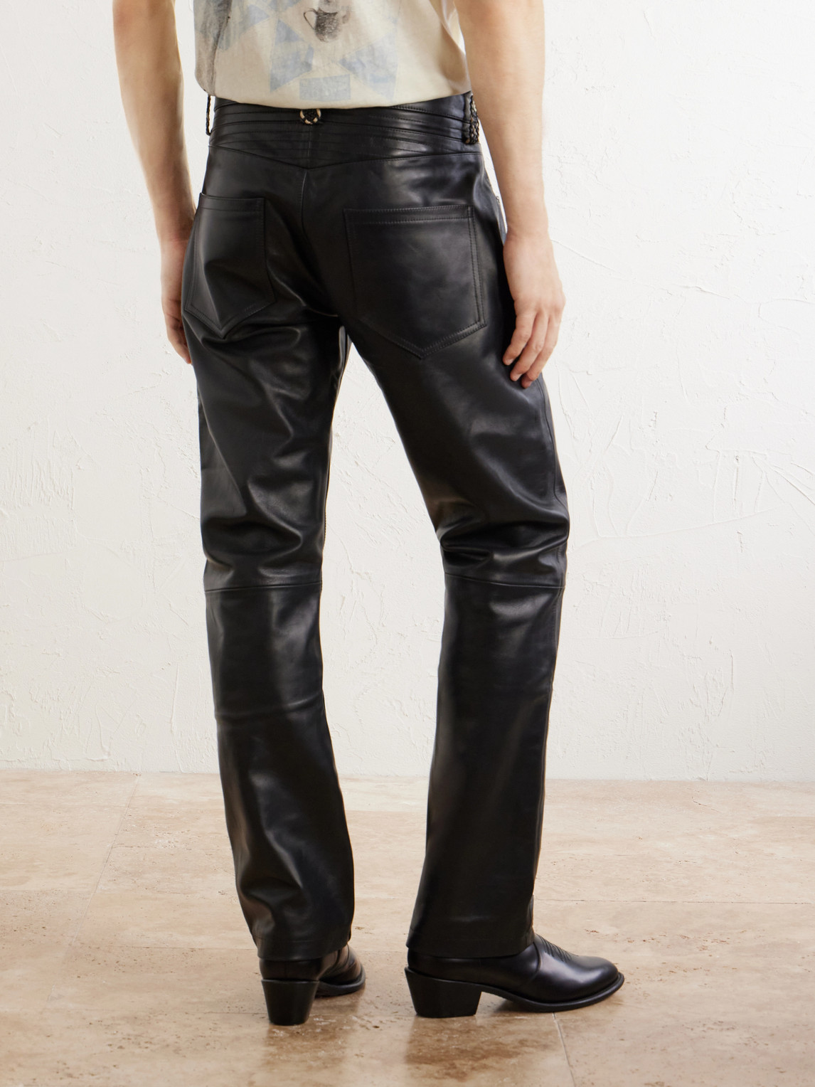 Enfants Riches Déprimés - Moto Fly Straight-Leg Embellished Leather Trousers