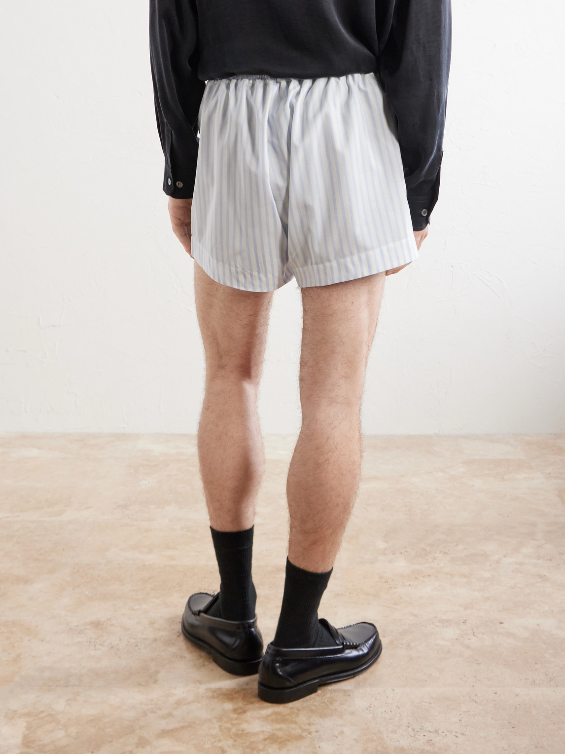 Enfants Riches Déprimés - Henri'S Everyday Striped Wool And Silk-Blend Boxers