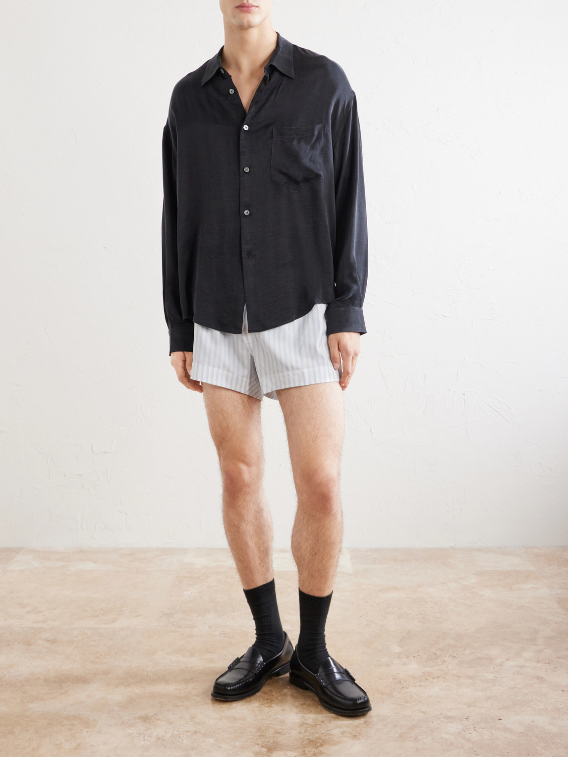 Enfants Riches Déprimés - Henri'S Everyday Striped Wool And Silk-Blend Boxers