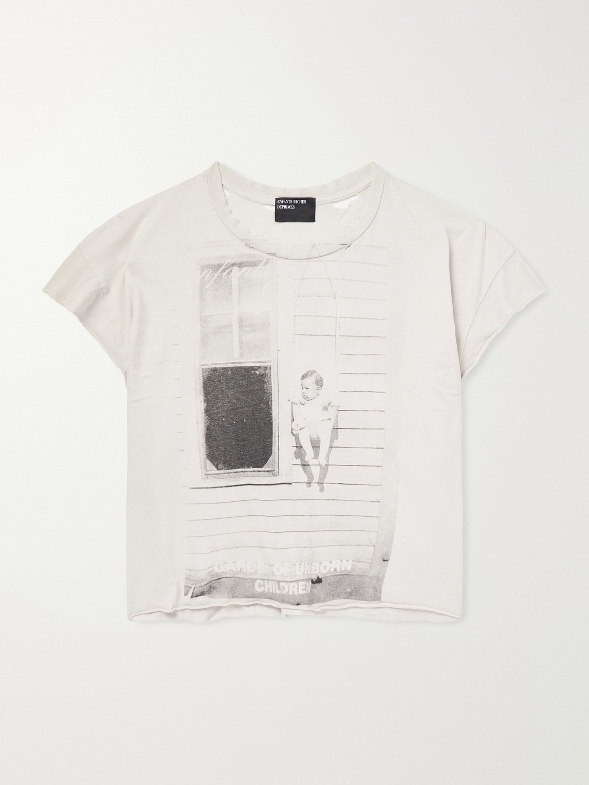 Enfants Riches Déprimés Children of Unborn Children Distressed Printed Cotton-Jersey T-Shirt - Men