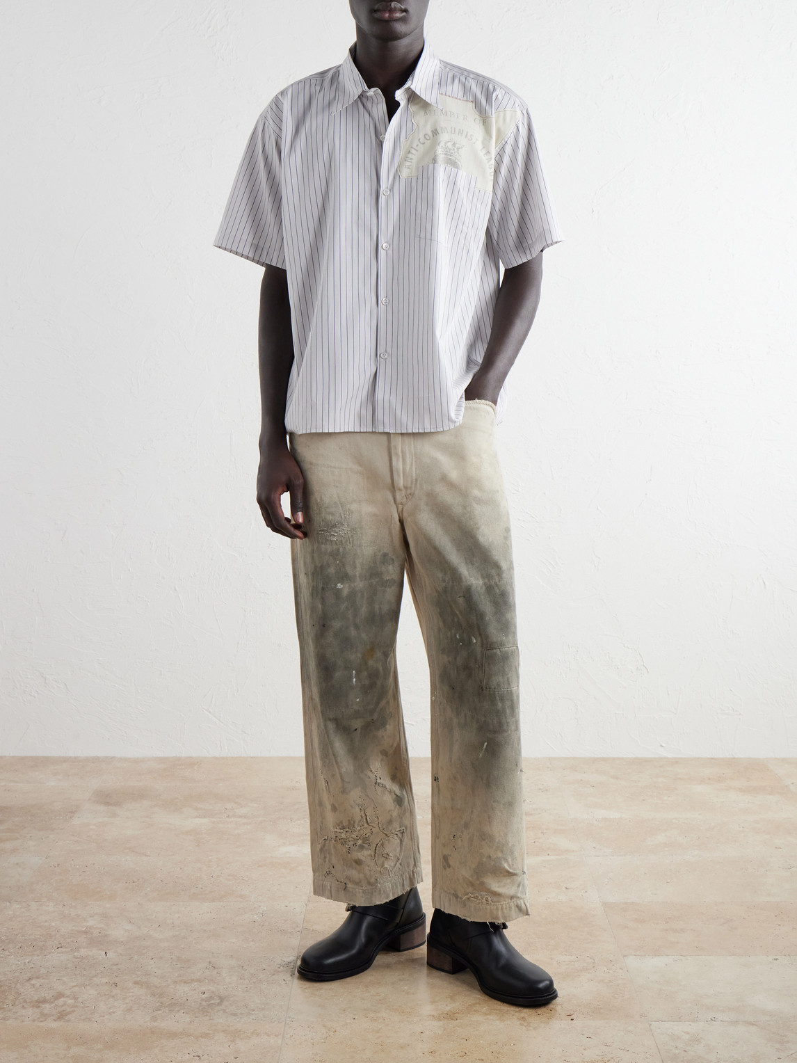 Enfants Riches Déprimés - Striped Cotton-Oxford Shirt