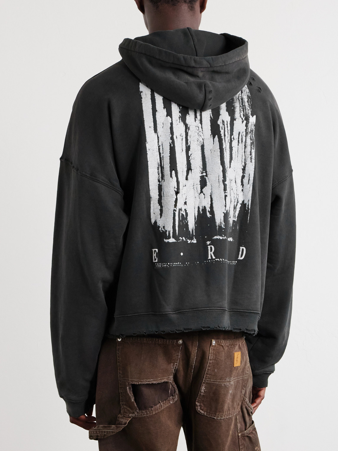 Enfants Riches Déprimés - Djagilve'S Grave Distressed Printed Cotton-Jersey Zip-Up Hoodie