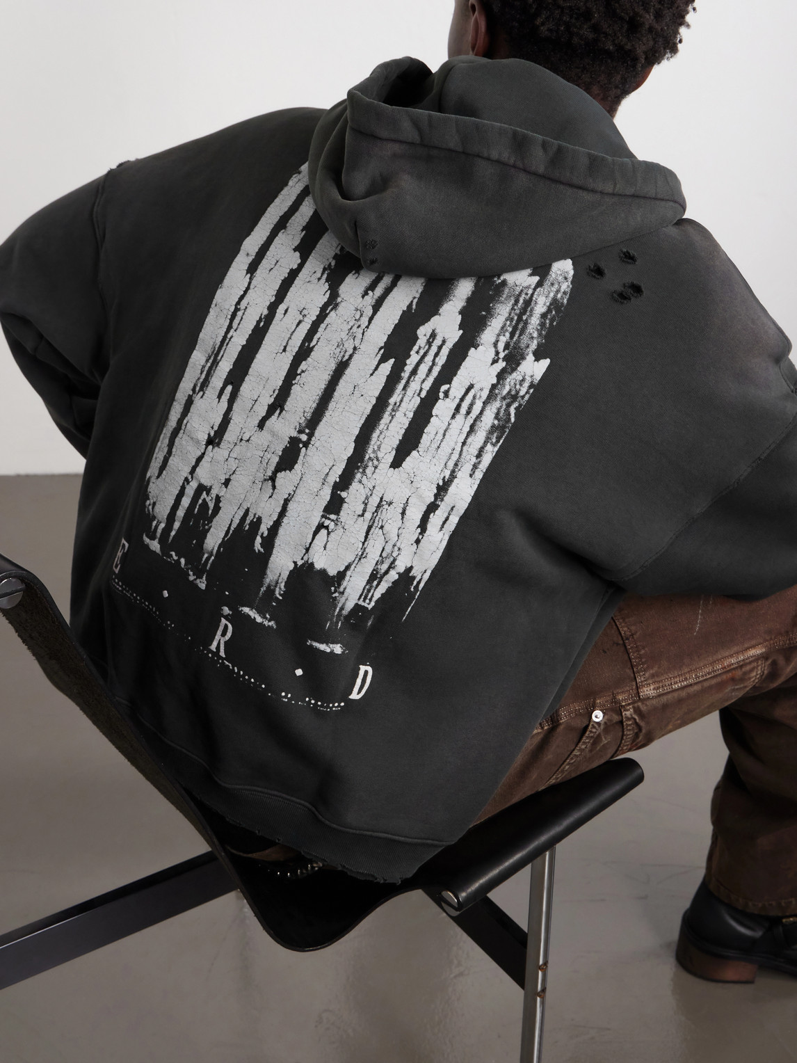 Enfants Riches Déprimés - Djagilve'S Grave Distressed Printed Cotton-Jersey Zip-Up Hoodie