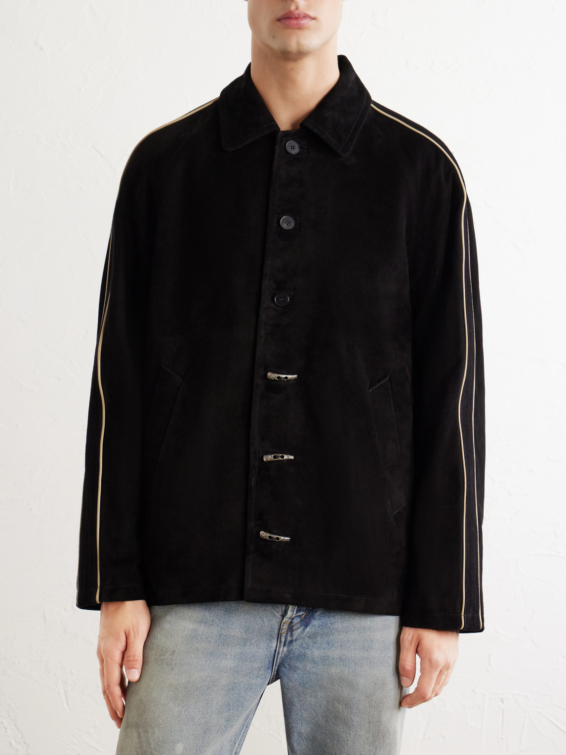 Enfants Riches Déprimés Académie Embellished Suede Jacket - Men | Thumbnail 3 Enfants Riches Déprimés Académie Embellished Suede Jacket - Men | Thumbnail 3