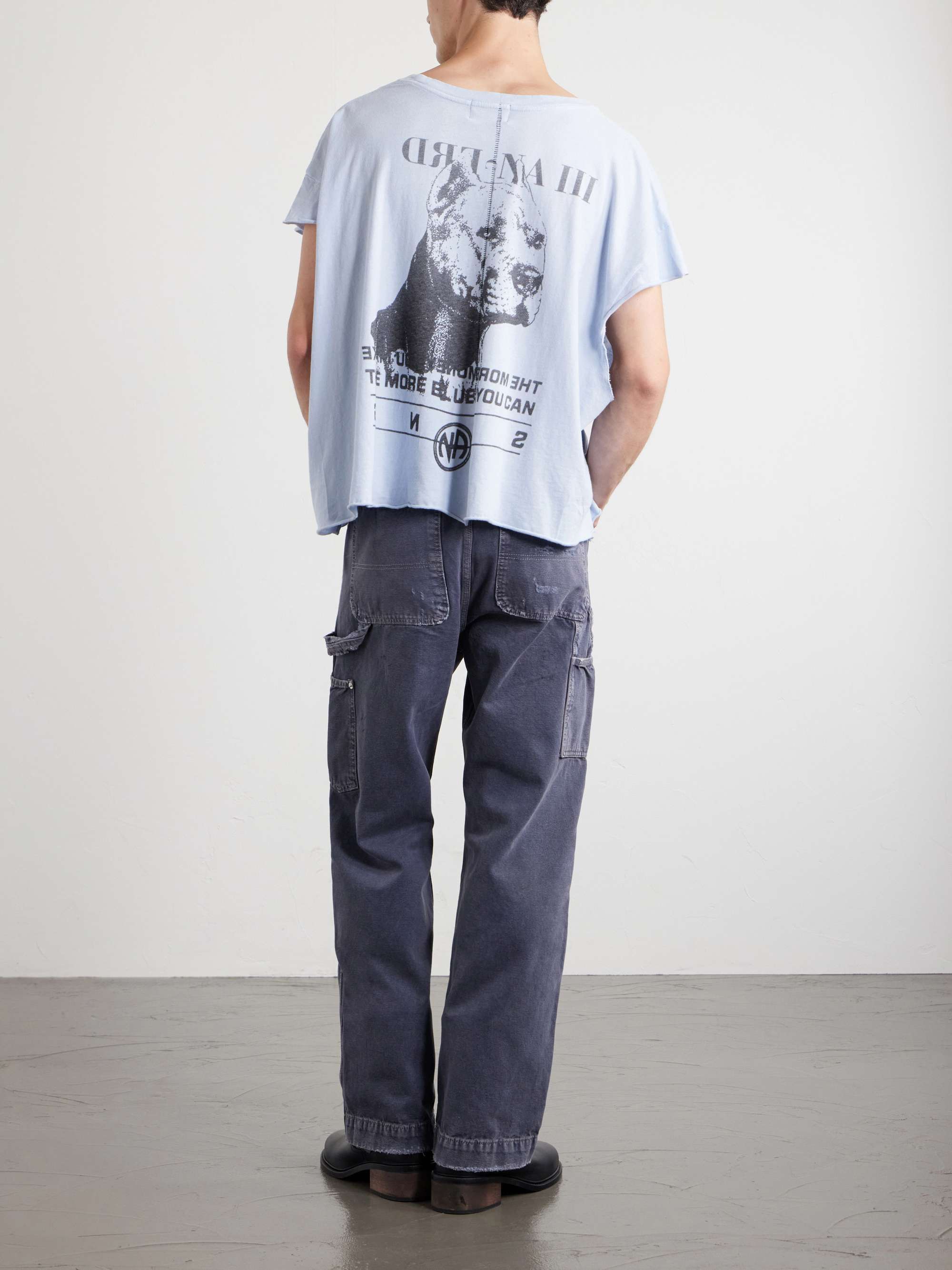 ENFANTS RICHES DÉPRIMÉS Na Pitbull Distressed Printed Cotton