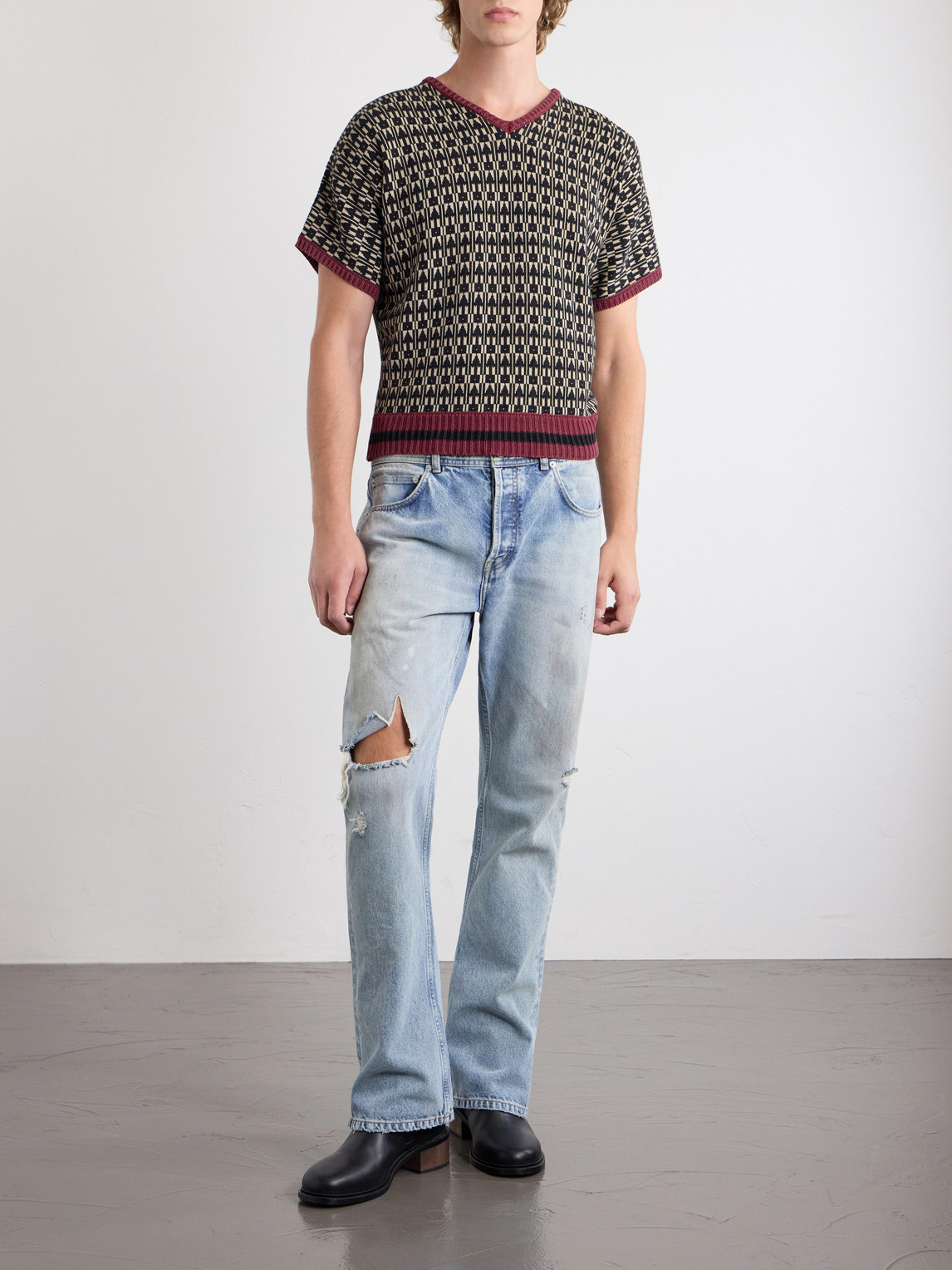 Enfants Riches Déprimés - Vienna Cotton-Jacquard Sweater