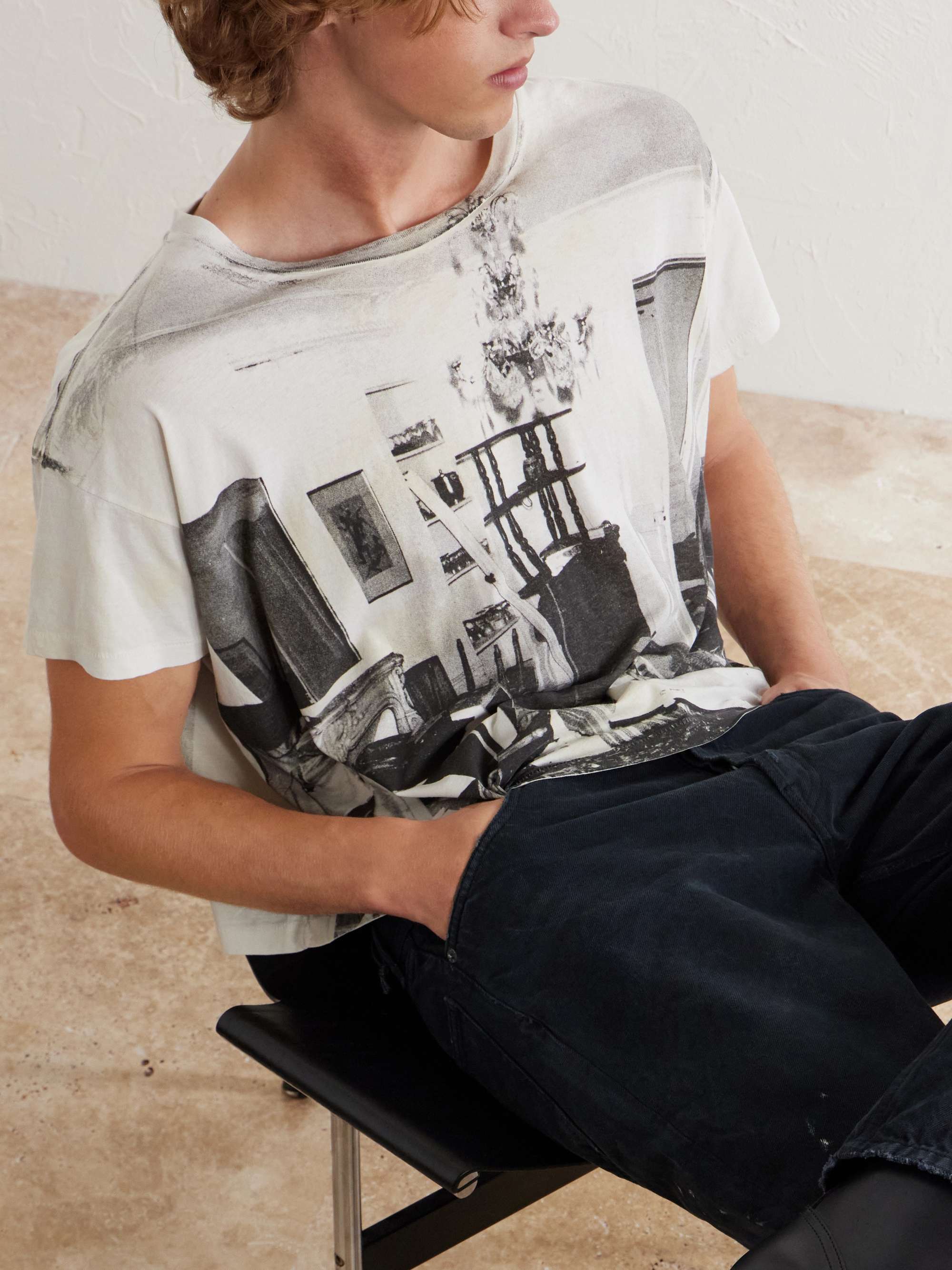 ENFANTS RICHES DÉPRIMÉS Destroyed Apartment Printed Cotton-Jersey