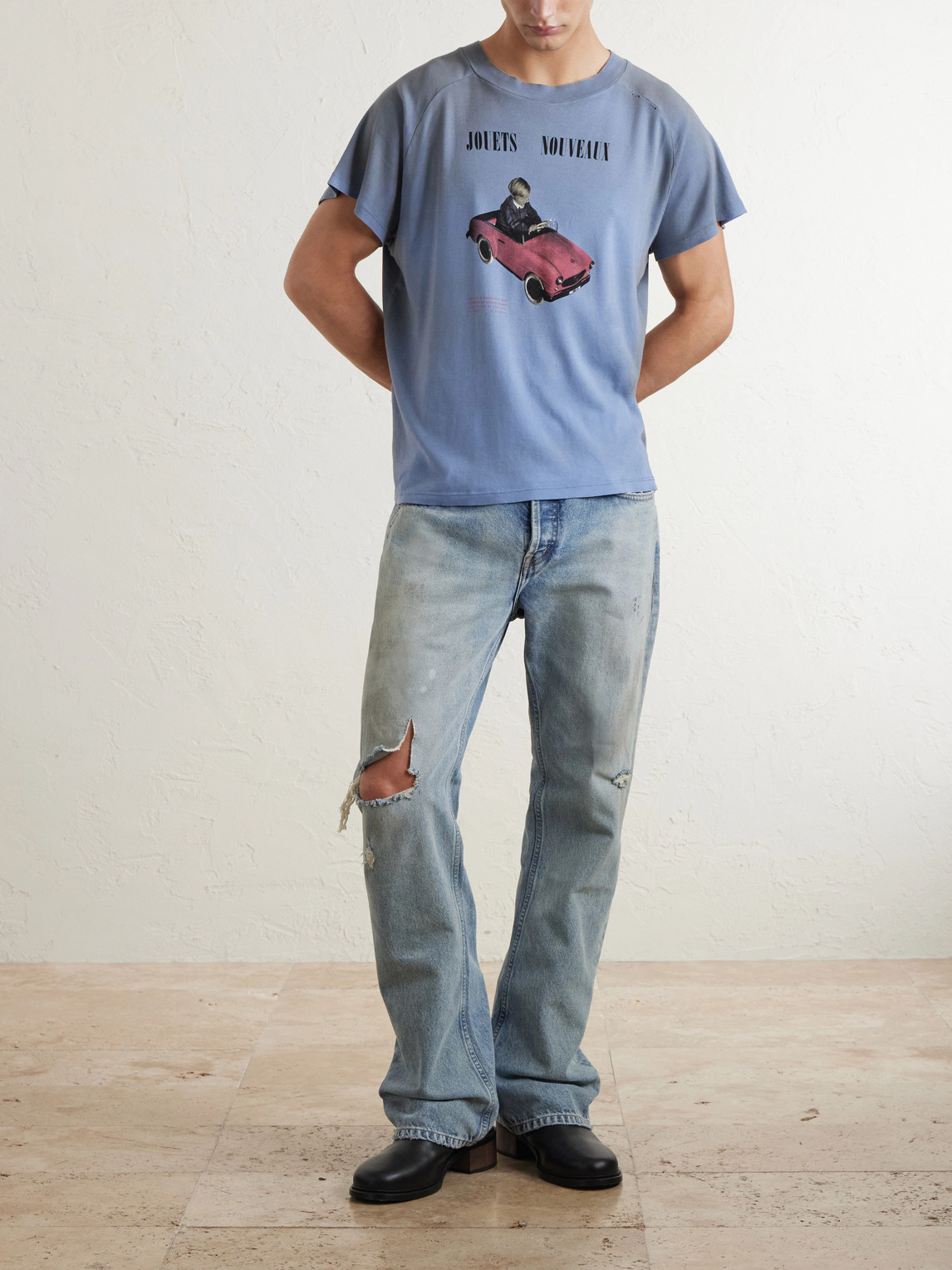 Enfants Riches Déprimés Jouets Nouveaux Distressed Printed Cotton-Jersey T-Shirt - Men | Thumbnail 2 Enfants Riches Déprimés Jouets Nouveaux Distressed Printed Cotton-Jersey T-Shirt - Men | Thumbnail 2