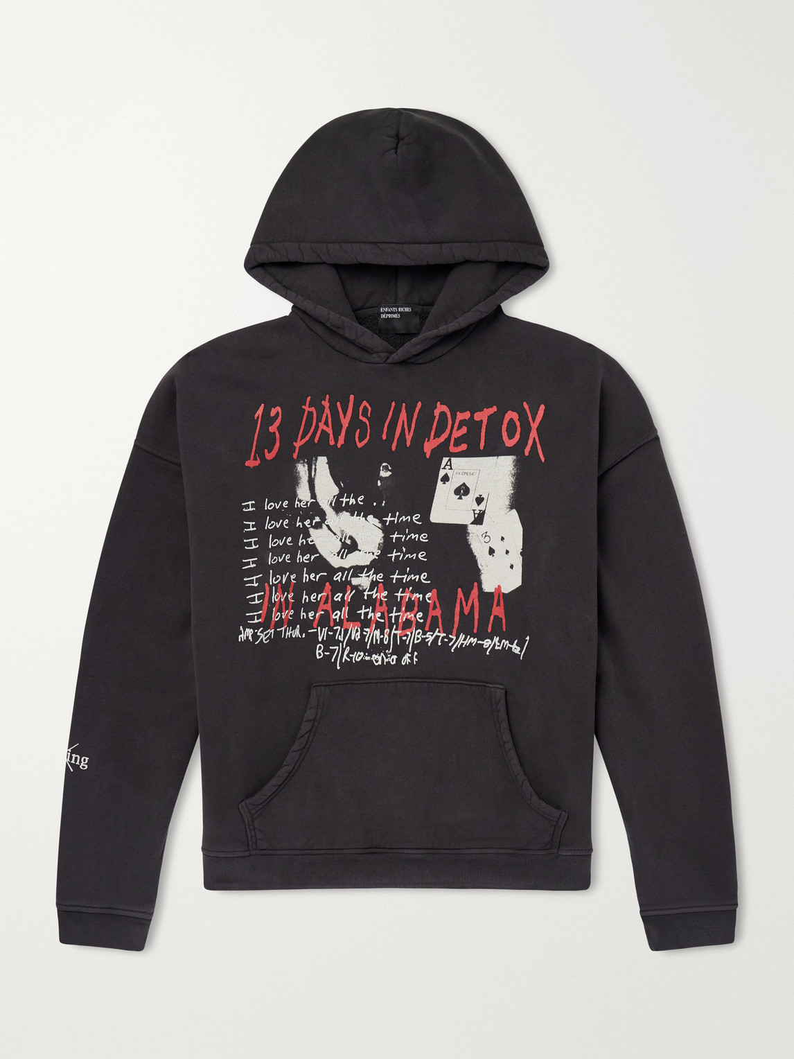 Enfants Riches Déprimés 13 Days In Detox Printed Cotton-Jersey Hoodie - Men | Thumbnail 6