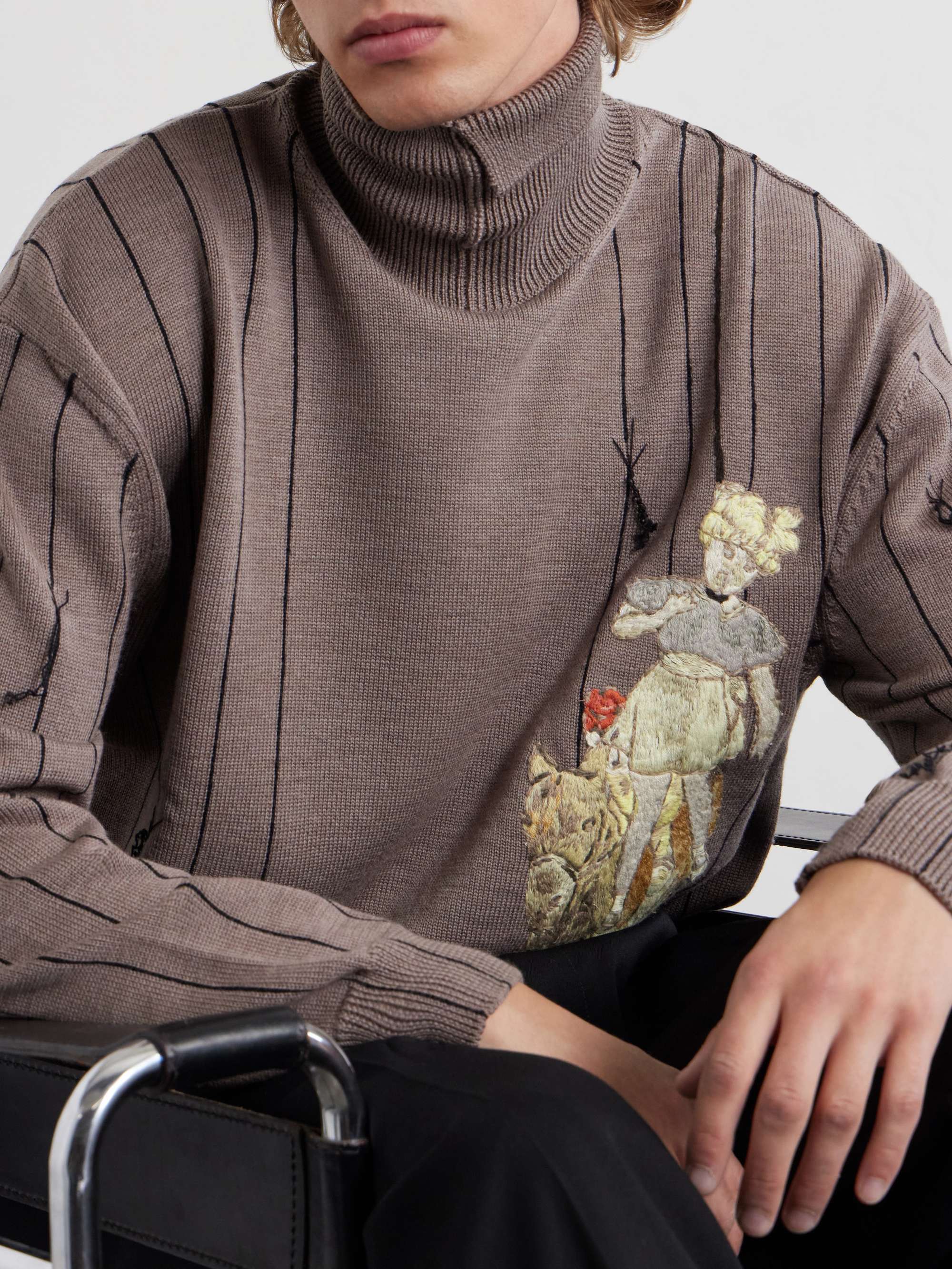ENFANTS RICHES DÉPRIMÉS Broken Rope Embroidered Merino Wool