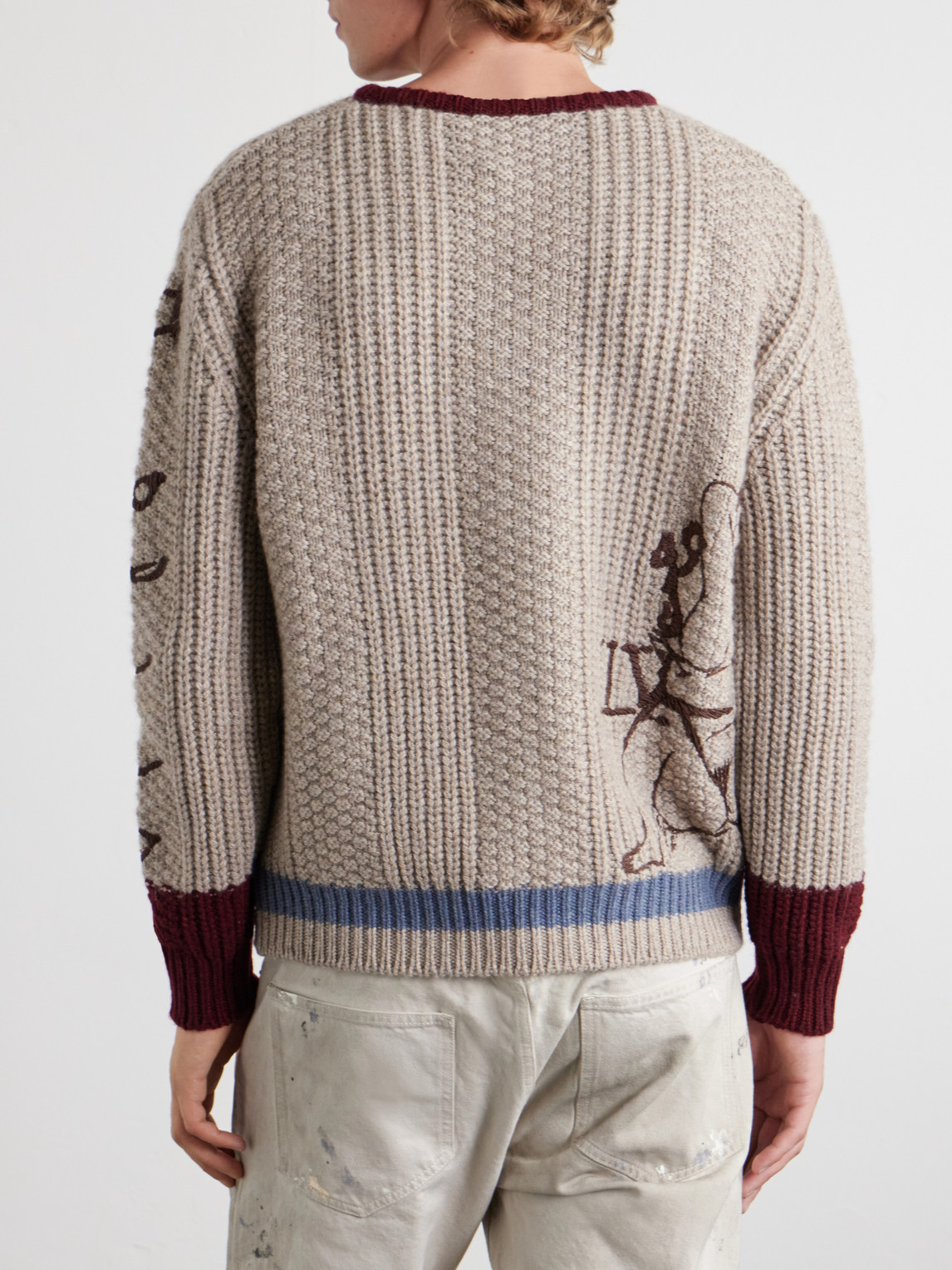 Enfants Riches Déprimés - Nu Sur Papier (Iv) Embroidered Cashmere Sweater