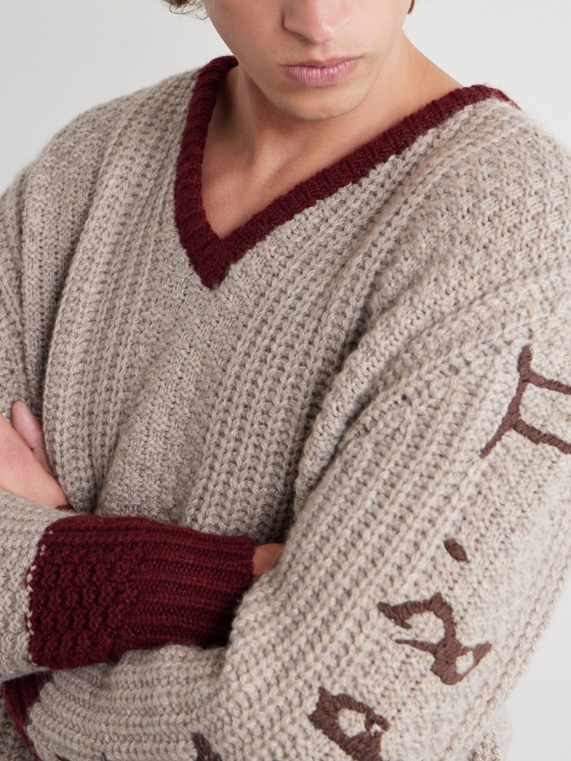 Enfants Riches Déprimés - Nu Sur Papier (Iv) Embroidered Cashmere Sweater