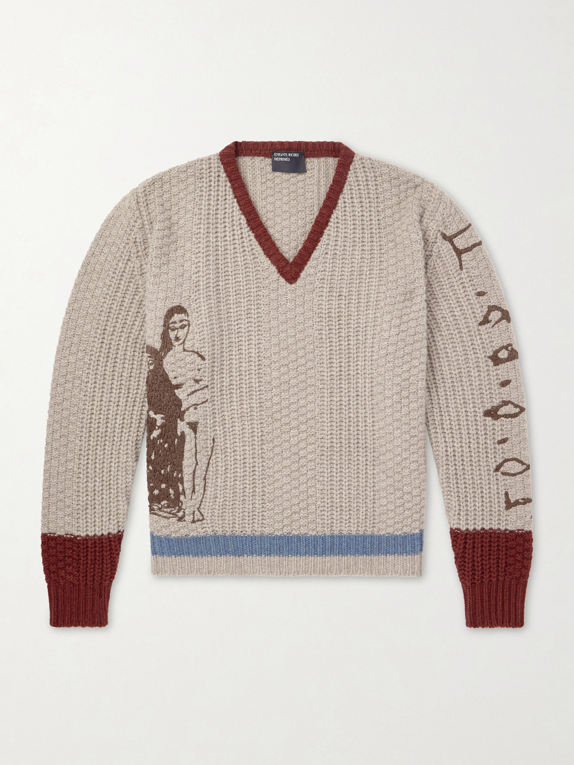 Enfants Riches Déprimés Nu Sur Papier (IV) Embroidered Cashmere Sweater - Men | Thumbnail 6 Enfants Riches Déprimés Nu Sur Papier (IV) Embroidered Cashmere Sweater - Men | Thumbnail 6