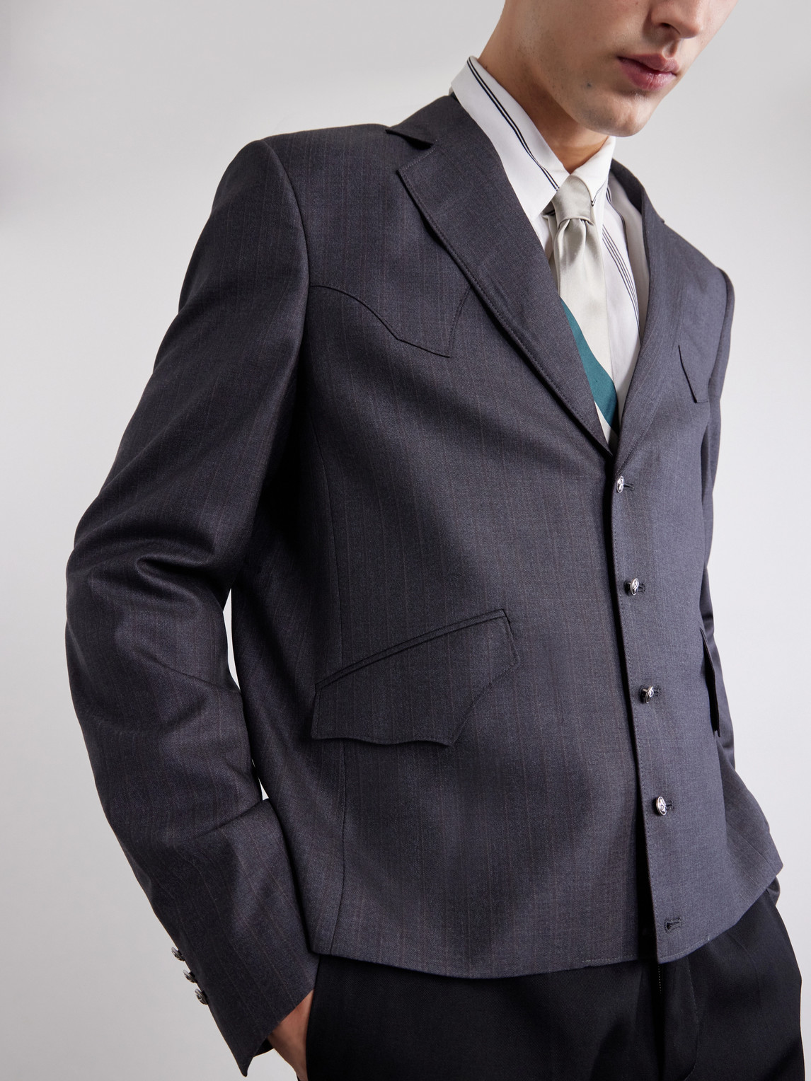 Enfants Riches Déprimés - Western Perfect Striped Wool Blazer